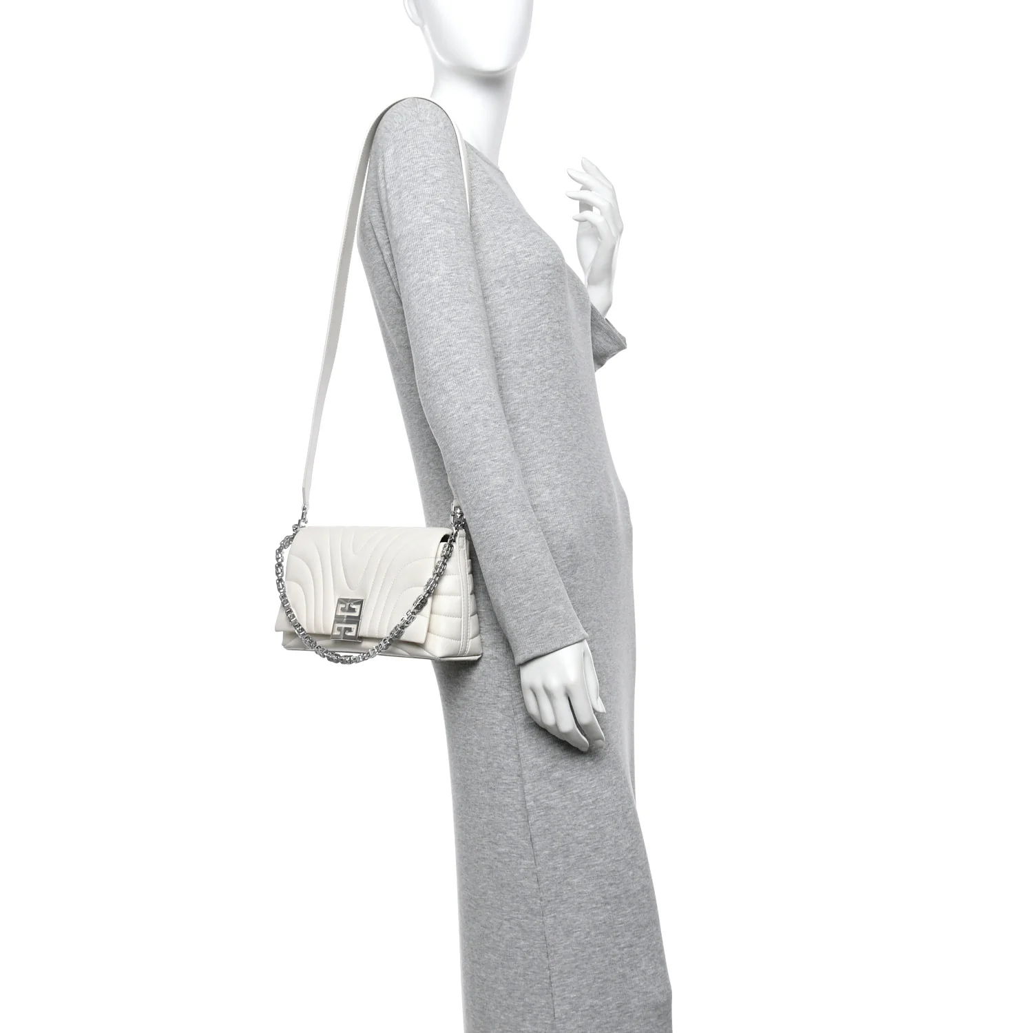 Calfskin Quilted Small 4G Shoulder Bag Ivory