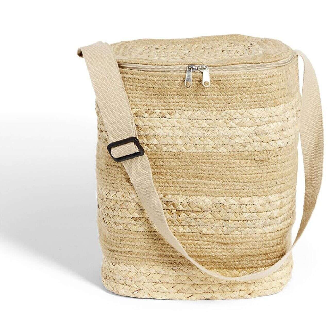 Sac fraîcheur 14L jute et coton beige 26x20x34cm