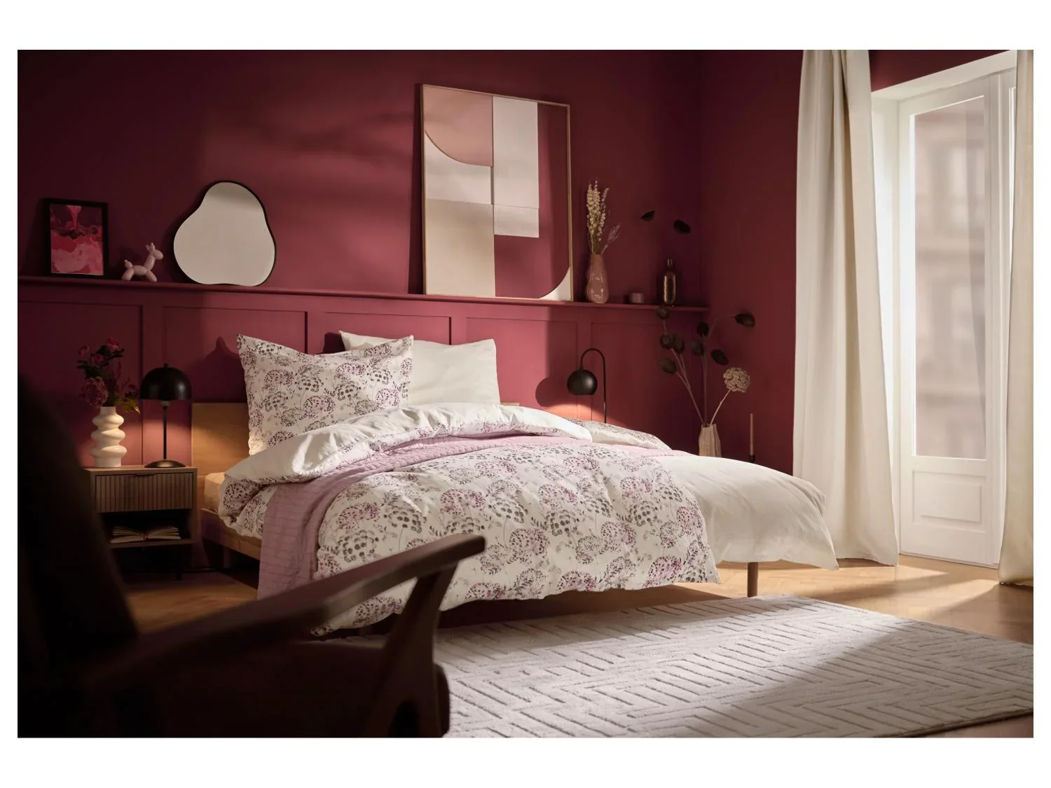 LIVARNO home Parure de lit en satin rversible, 260 x 240 cm