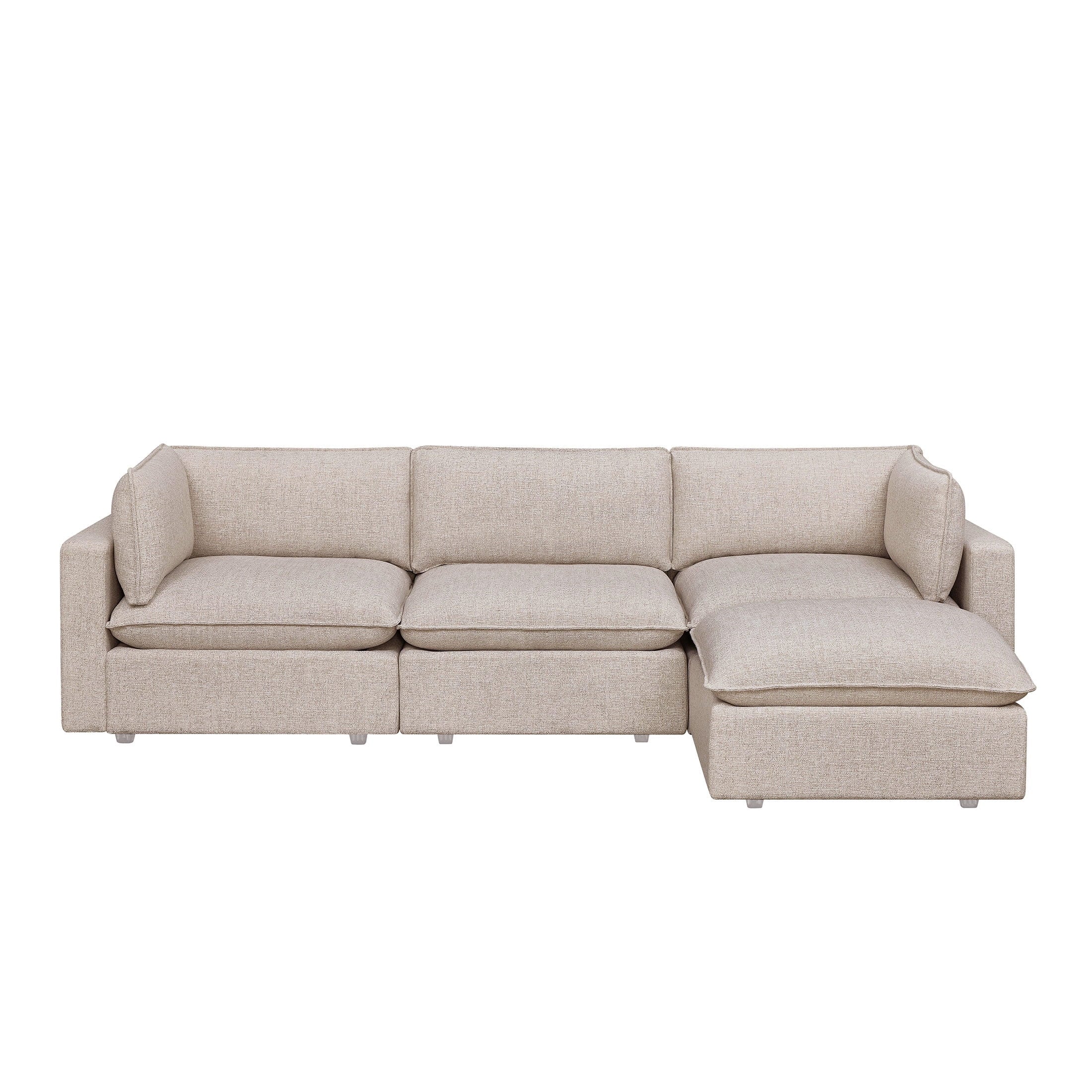 Better Homes & Gardens Weston 107.5 Cloud Modular Sectional Sofa, Heathered Blue