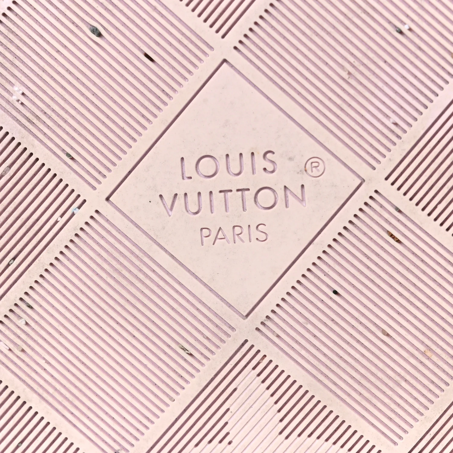 LV X TM Cherry Blossom Calfskin Maya Flatform Sandals 40 Light Pink