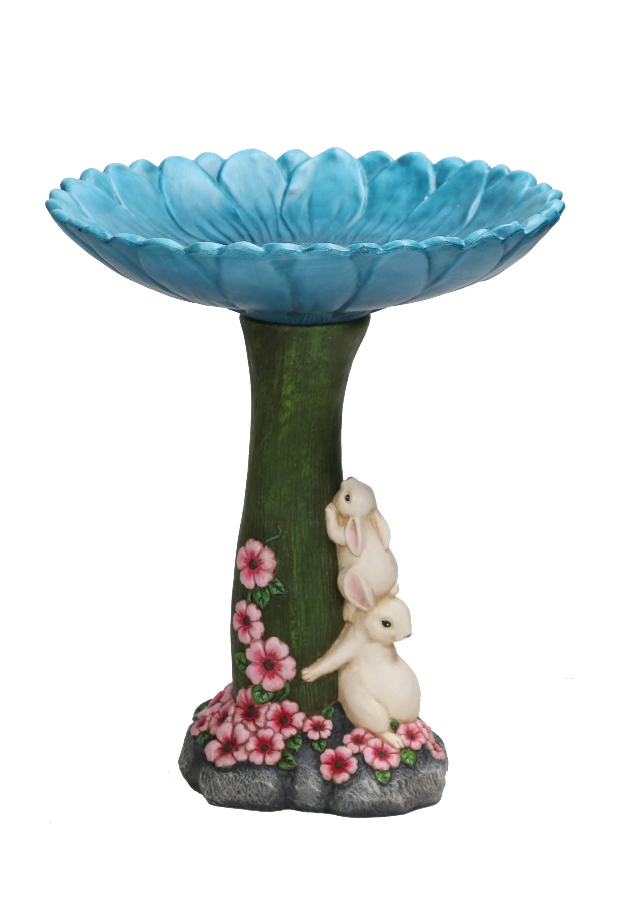 Style Selections Sunflower 20-in H Colorful Plastic Complete Birdbath