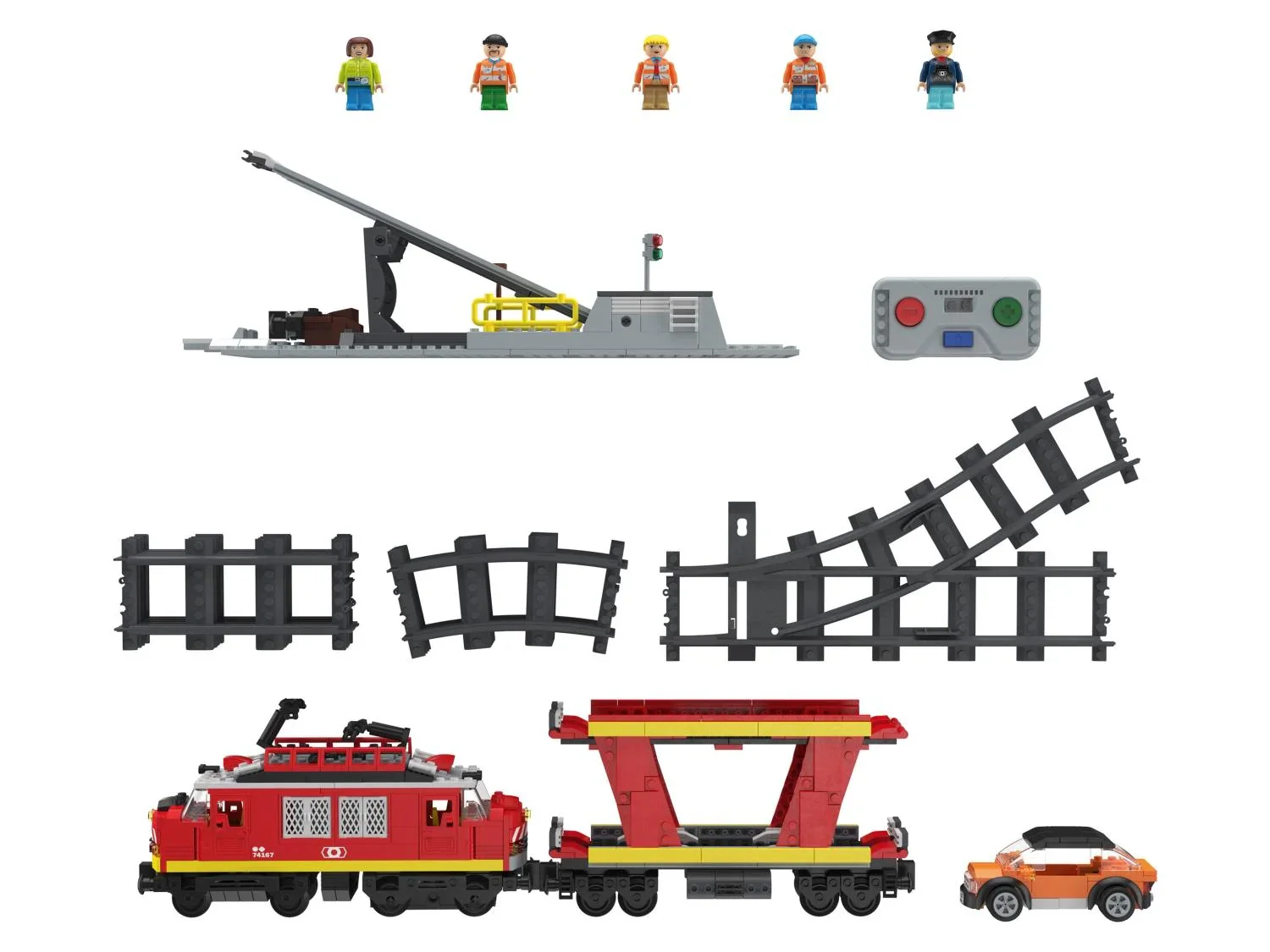 Playtive Clippys Train de marchandises ou de voyageurs