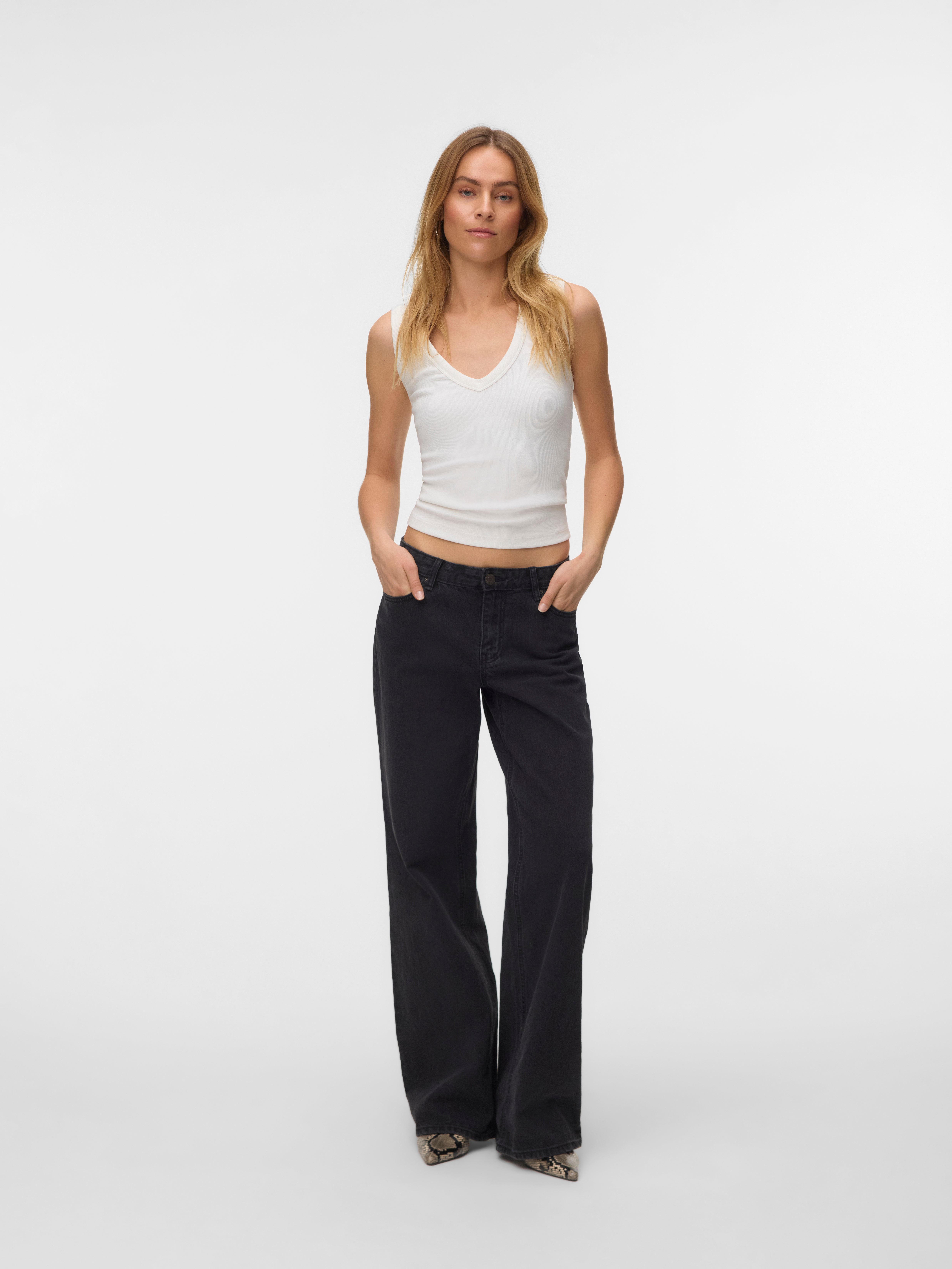 VERO MODA® VMFAYE Low rise Wide Leg Fit Jeans