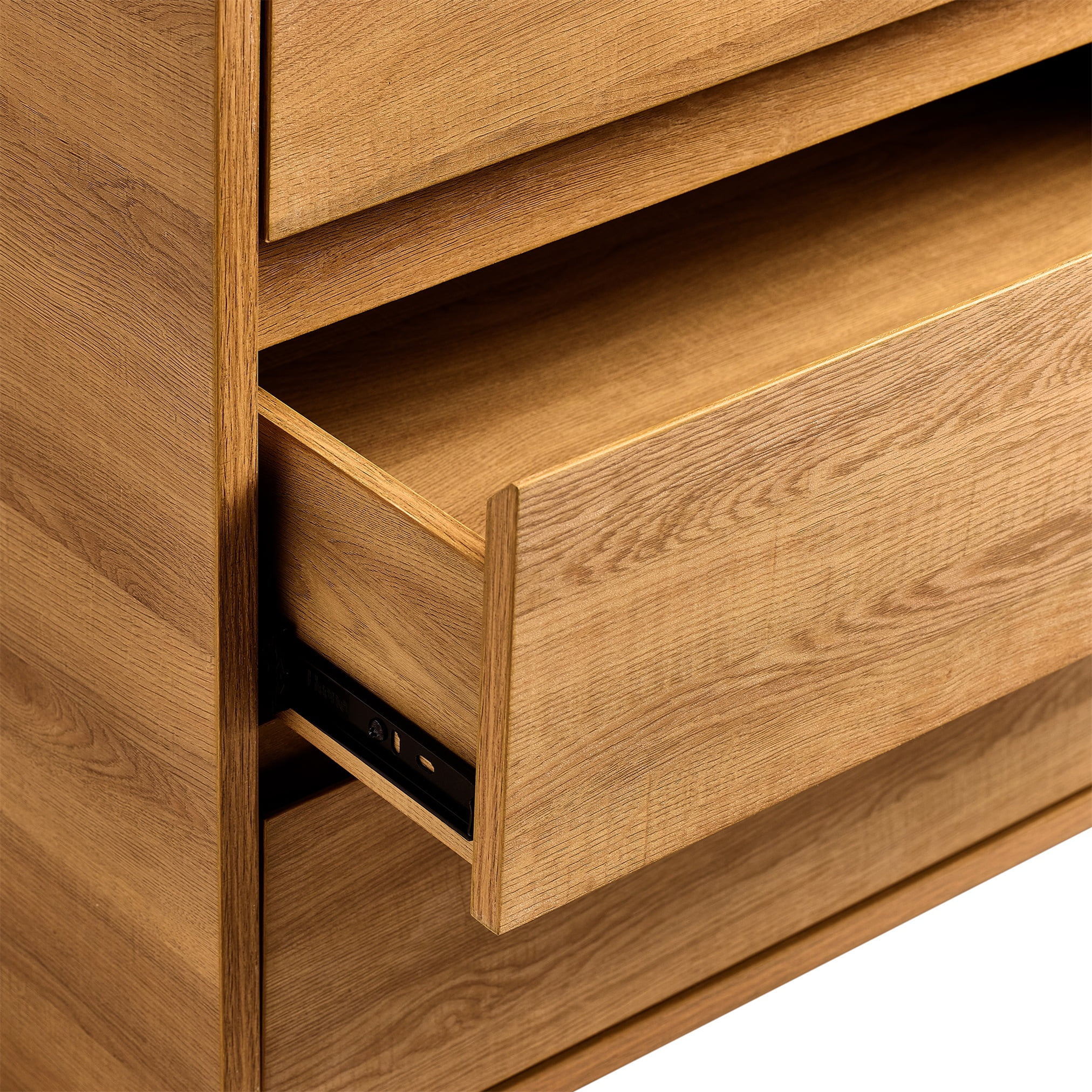 Better Homes & Gardens Juliet 3 Drawer Nightstand with USB, Light Honey