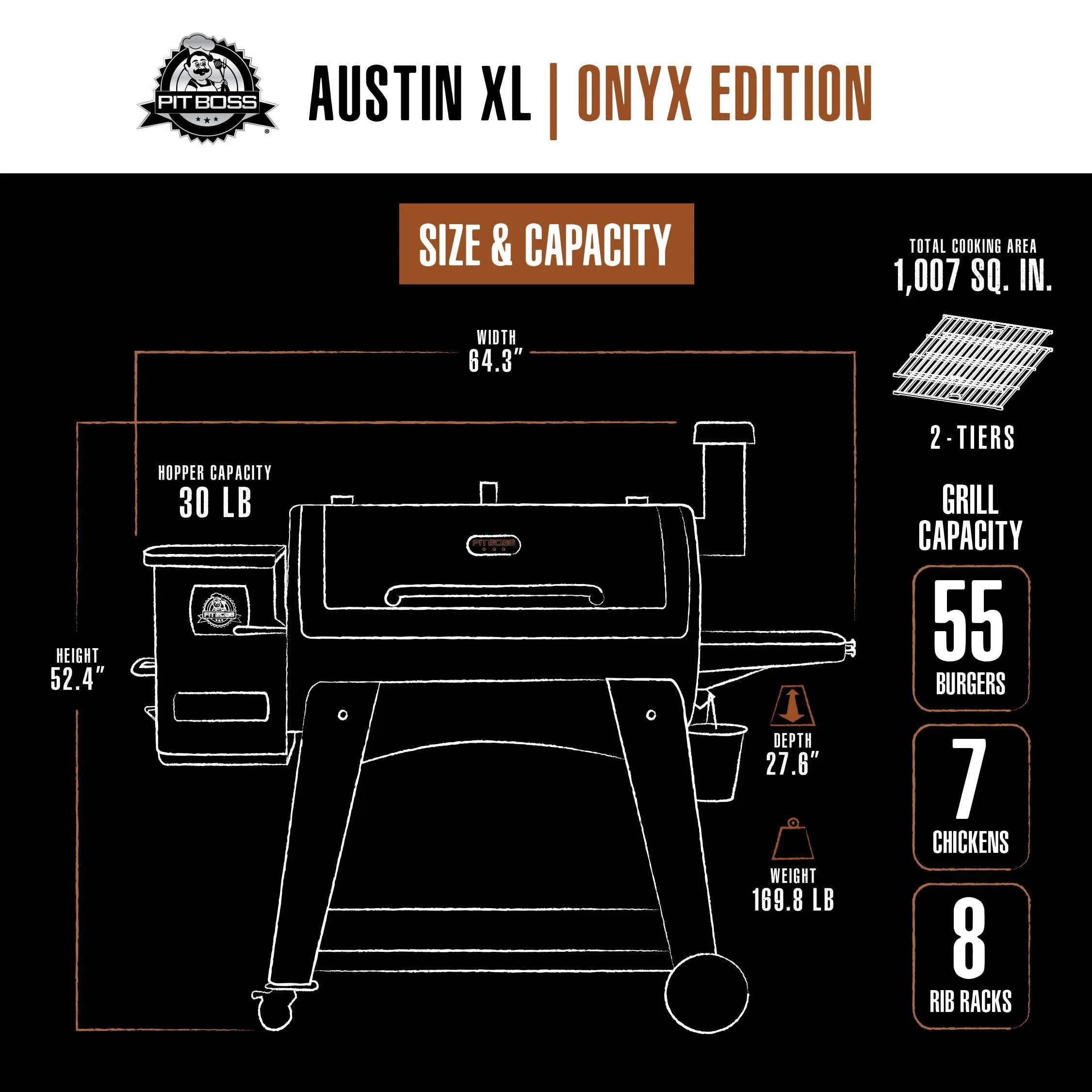 Austin XL 1000 Connected Wood Pellet Grill Onyx Edition with Bluetooth? and Wi-Fi? - Image 8