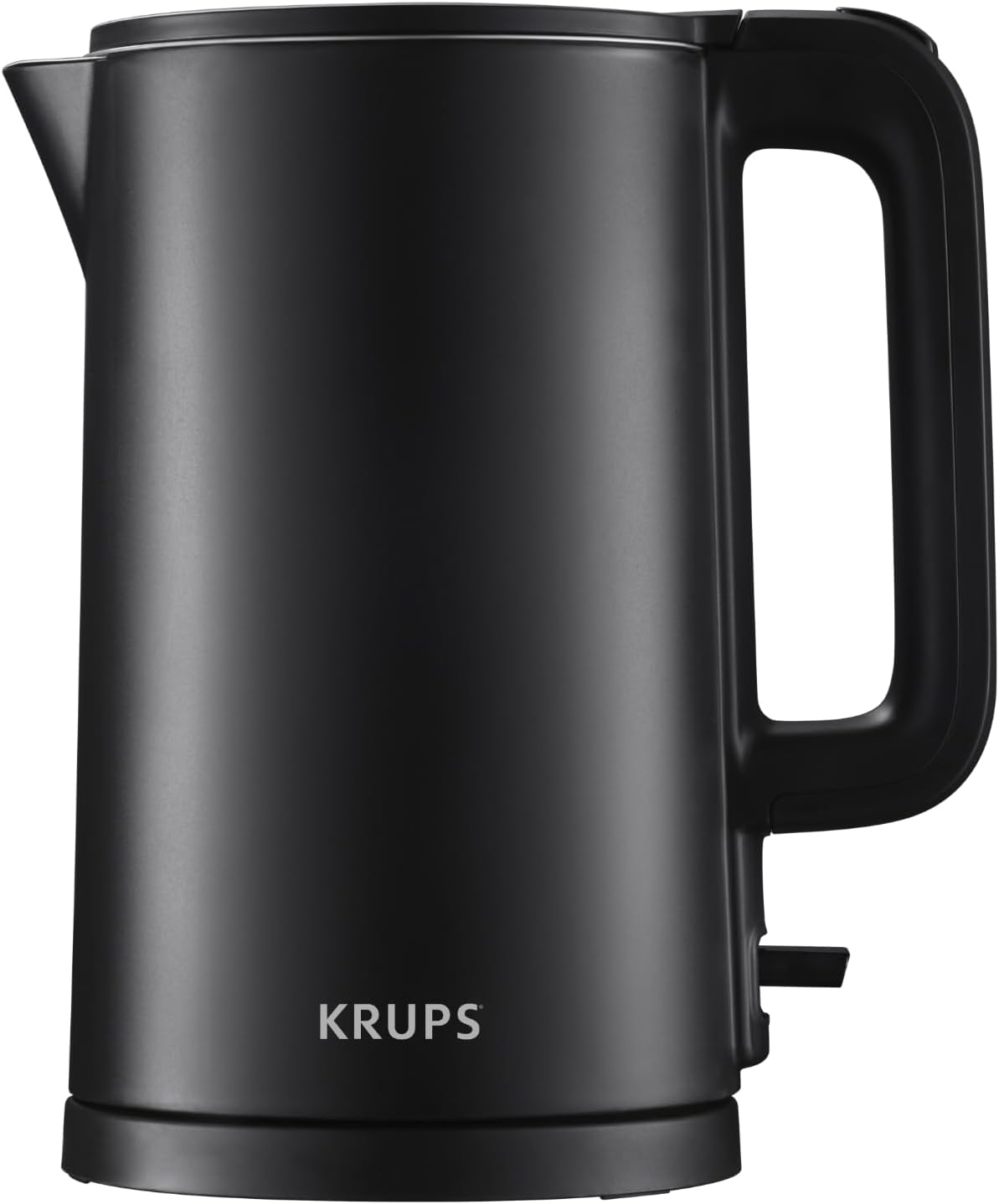 KRUPS 1.5L Electric Kettle Stainless Steel Cool Touch Interior, Fast Boiling, One Cup in 80 Seconds, Double Wall, Auto Off, Keep Warm, Hot Water Kettle Electric, Cordless, Black/White