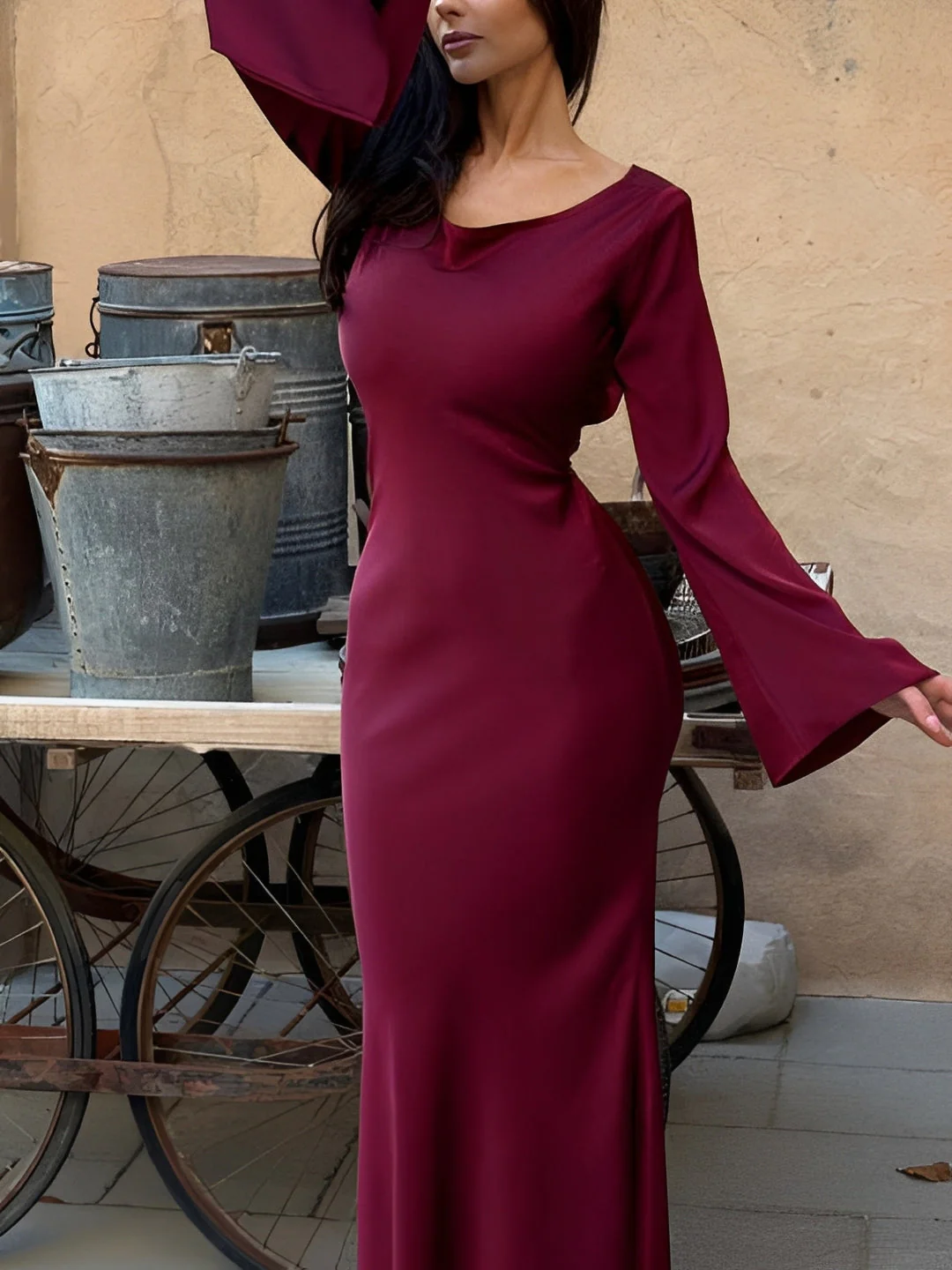 Josie - Robe Décontractée à Manches Longues