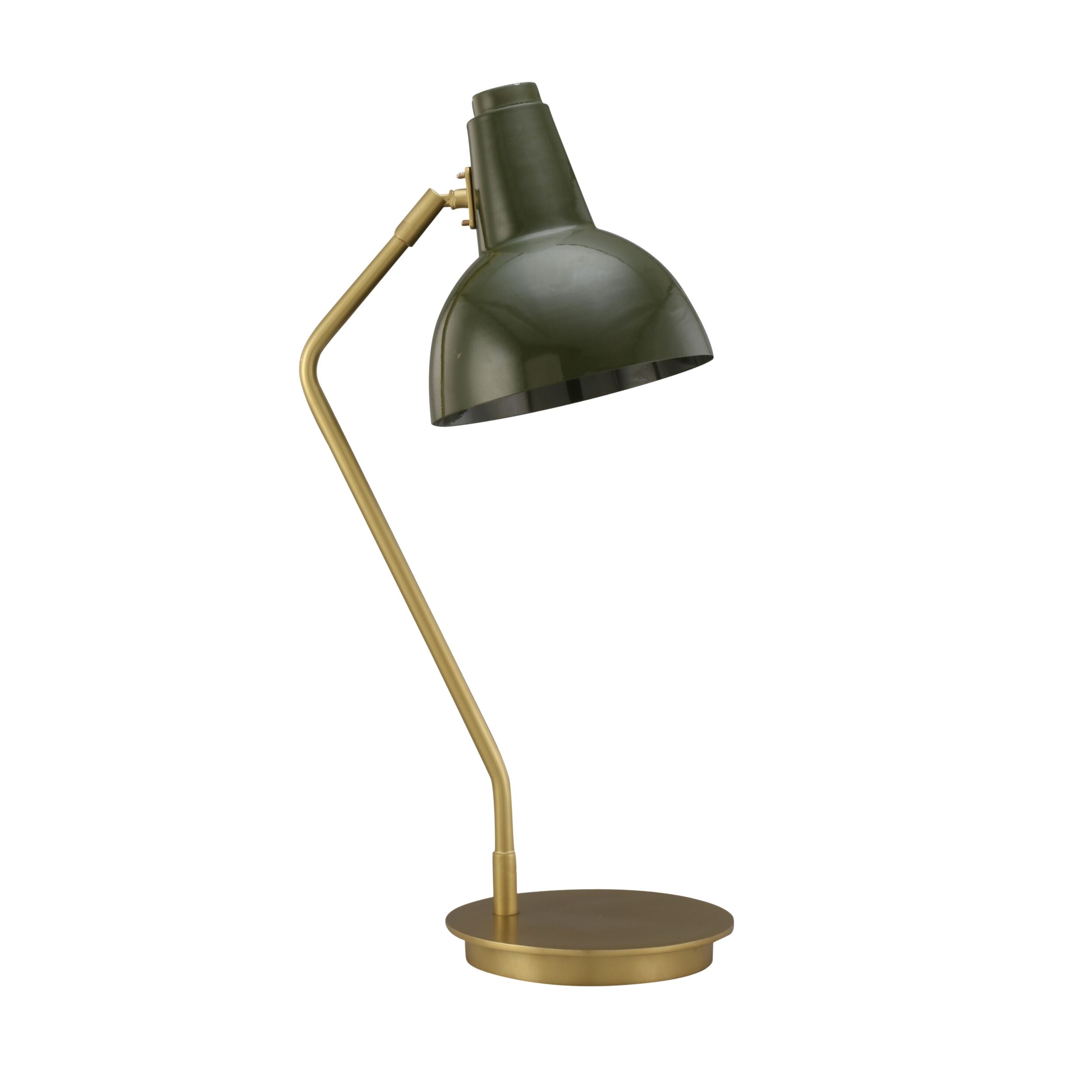 Scout Metal Table Lamp Matte Brass/Green 57cm