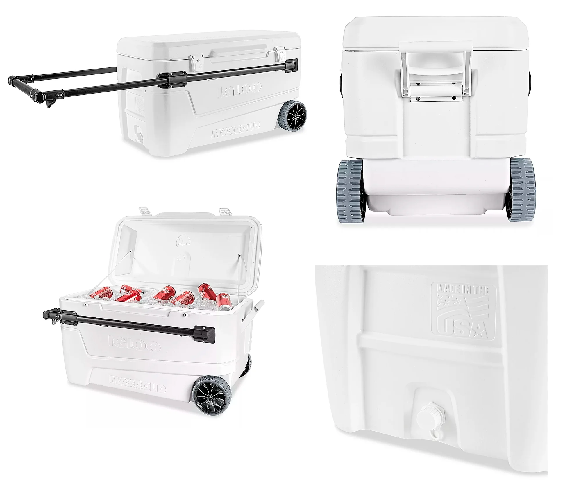 50170 110 Qt Glide Pro Portable Large Ice Chest Wheeled Cooler - Image 9