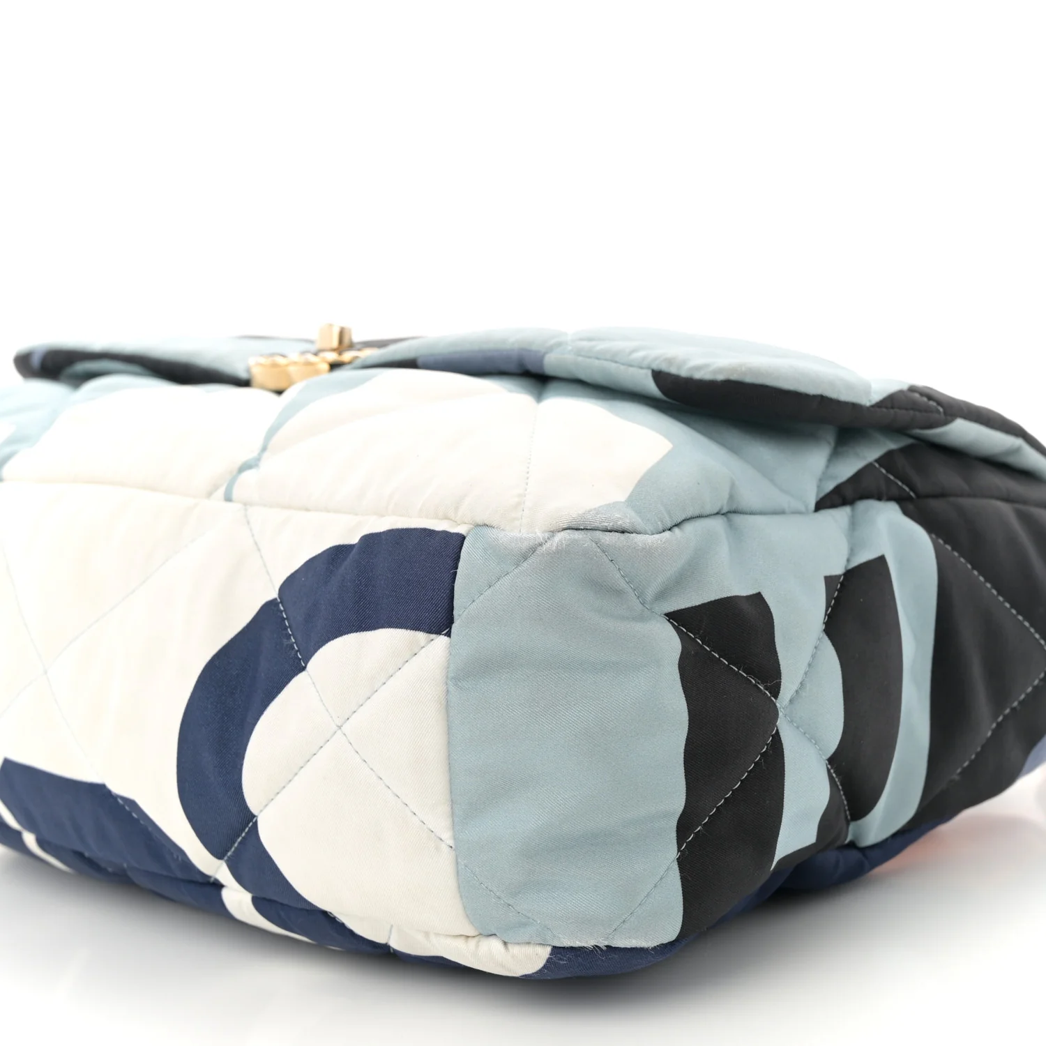Silk Maxi Scarf Chanel 19 Flap Black Blue White