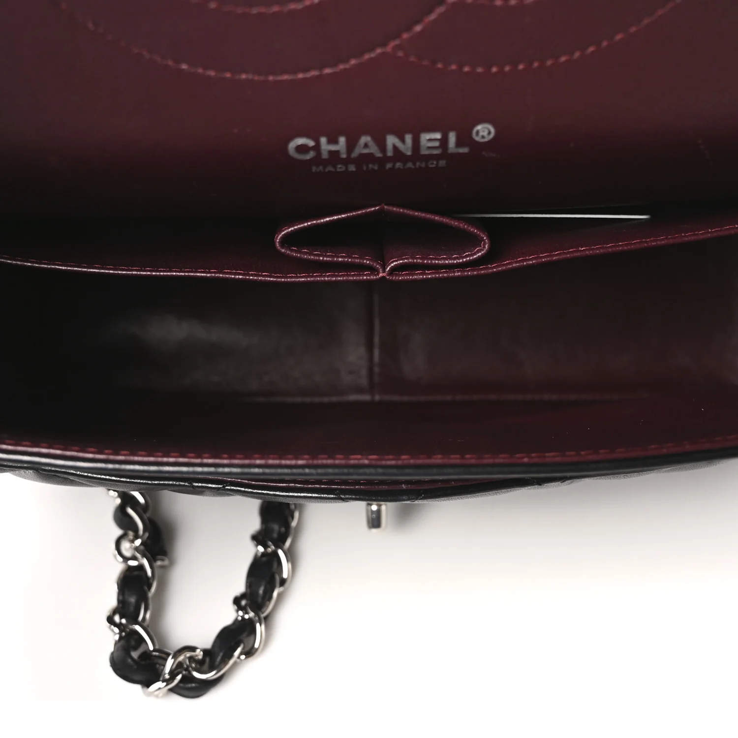 Lambskin Quilted Jumbo Double Flap Black