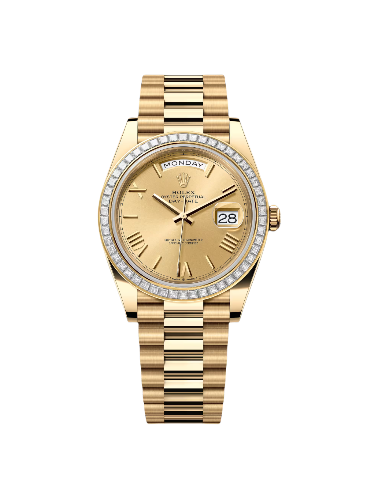 【Super Clone】RLX Day-Date 40mm 228398TBR-0003 Champagne Dial President Watch