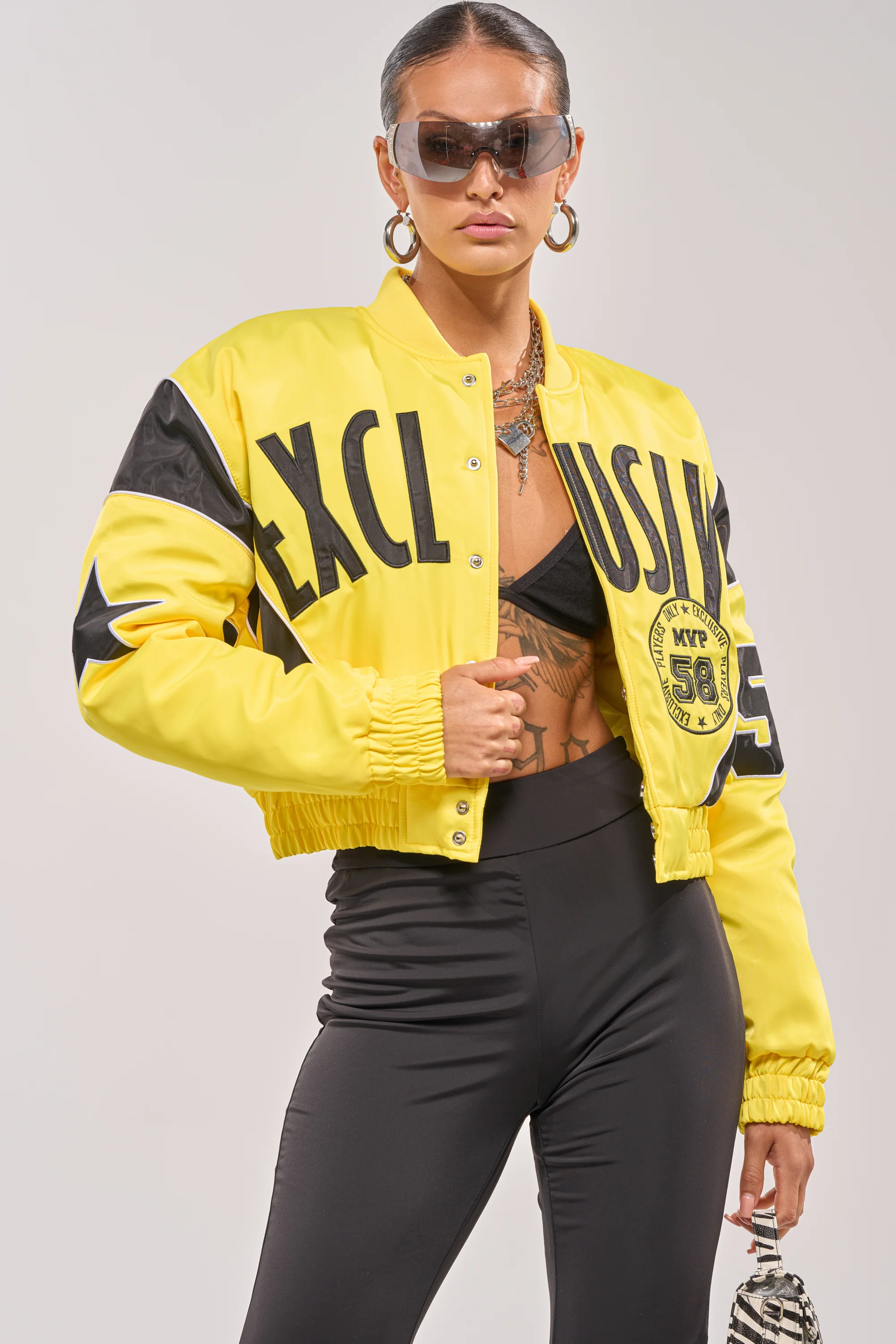 BILLIE EMBROIDERED NYLON BOMBER - Akira Store