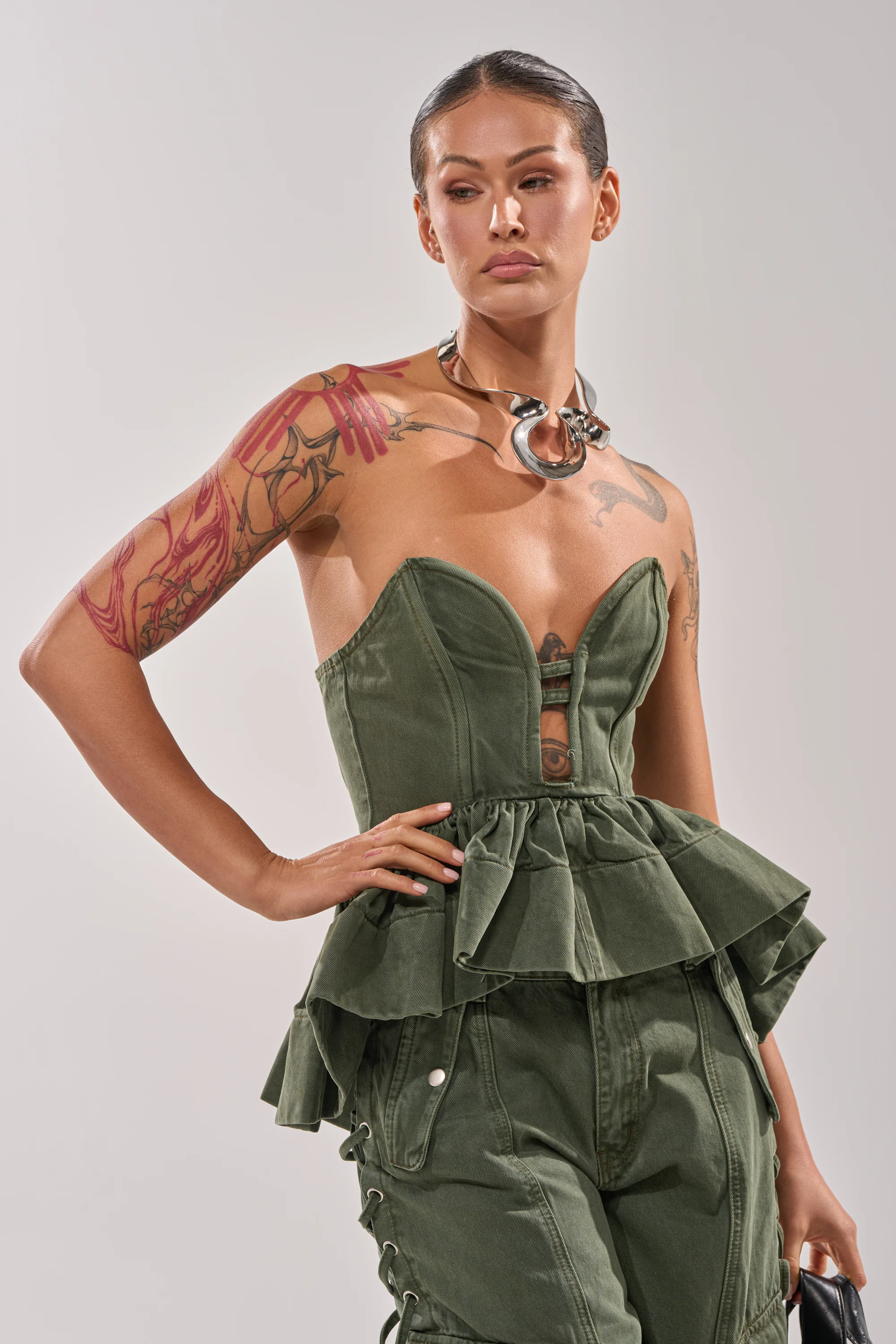 KARA DENIM CORSET - Akira Store