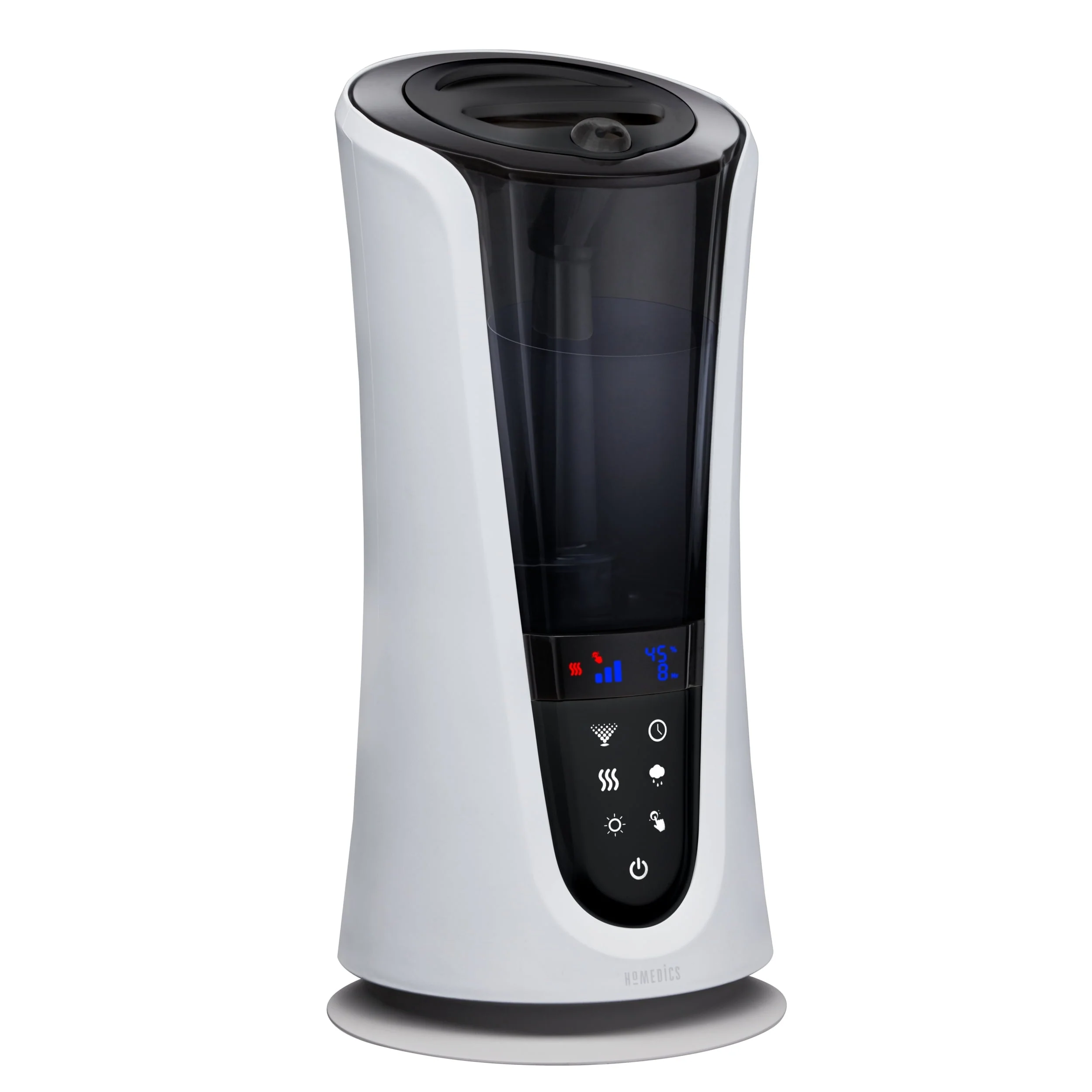 Total Comfort Deluxe Top Fill Warm Cool Ultrasonic Humidifier, Programmable Humidistat with Night Light and Aromatherapy, 521 ft sq  Coverage Area