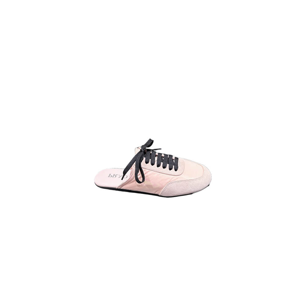PRADA Collapse Re-Nylon and suede mules
