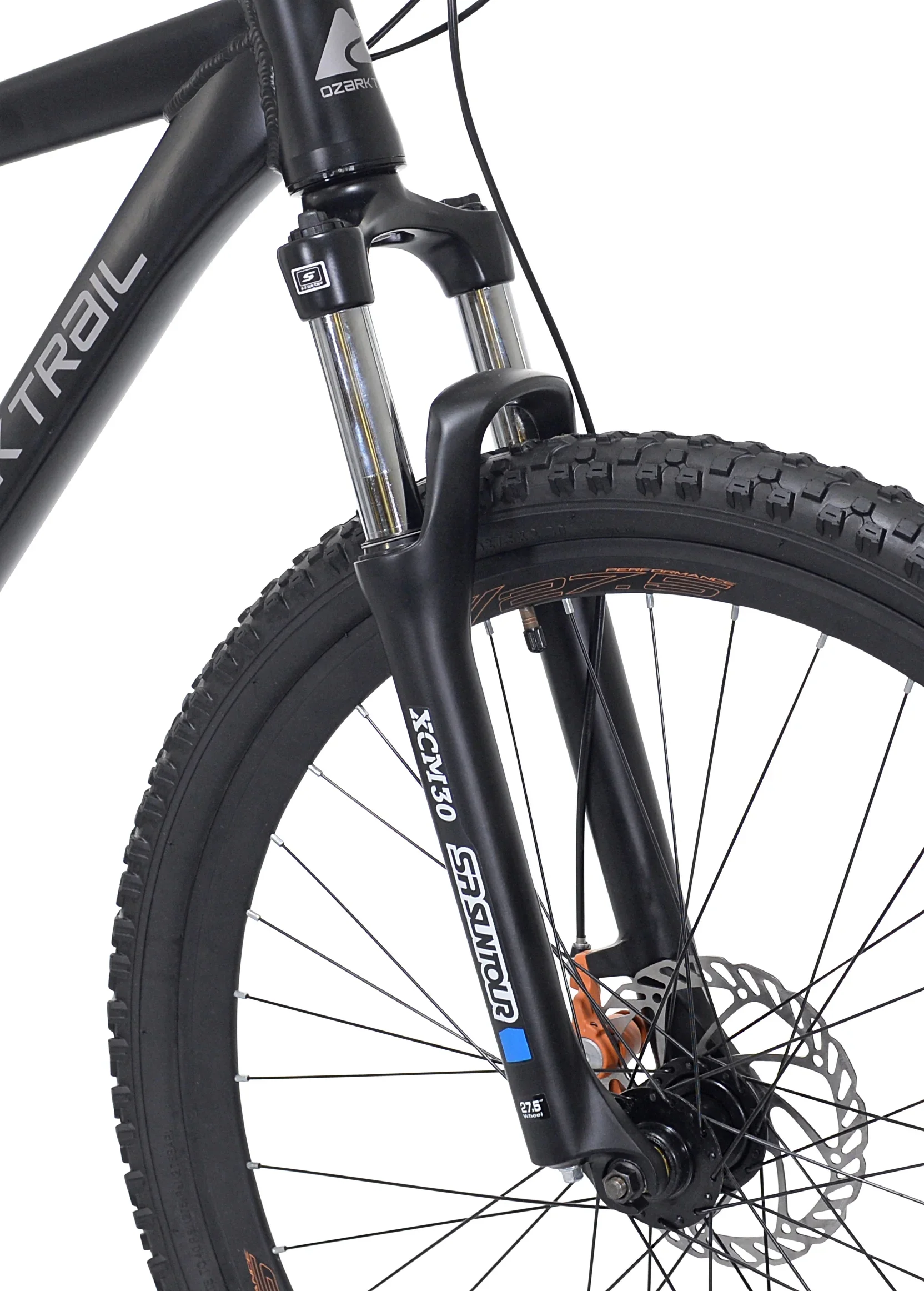 Ozark Trail 27.5 Vibe Mountain Bicycle, Small Frame, Fits Riders 5'0 - 5'6, Black, Adult, Unisex