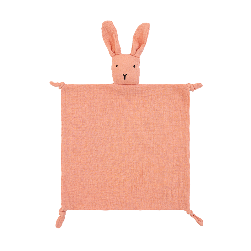 Rabbit Plush Lovey Baby Cotton-silk Crepe Soothing Cloth Soft Solid Colors Baby Sleep Soothing Hand Towel Hand Towel Wiping Aid