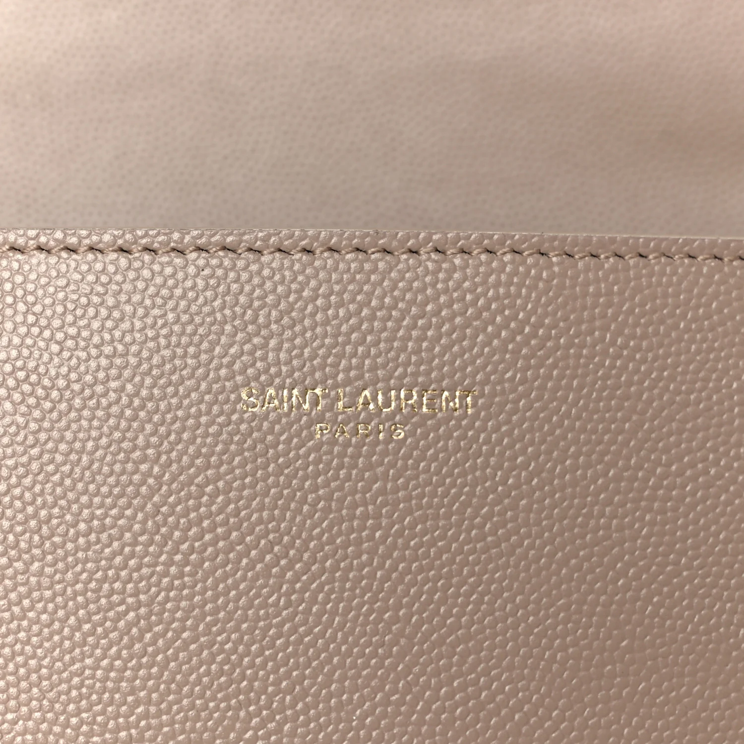 Grain de Poudre Medium Classic Monogram Cassandra Top Handle Dark Beige