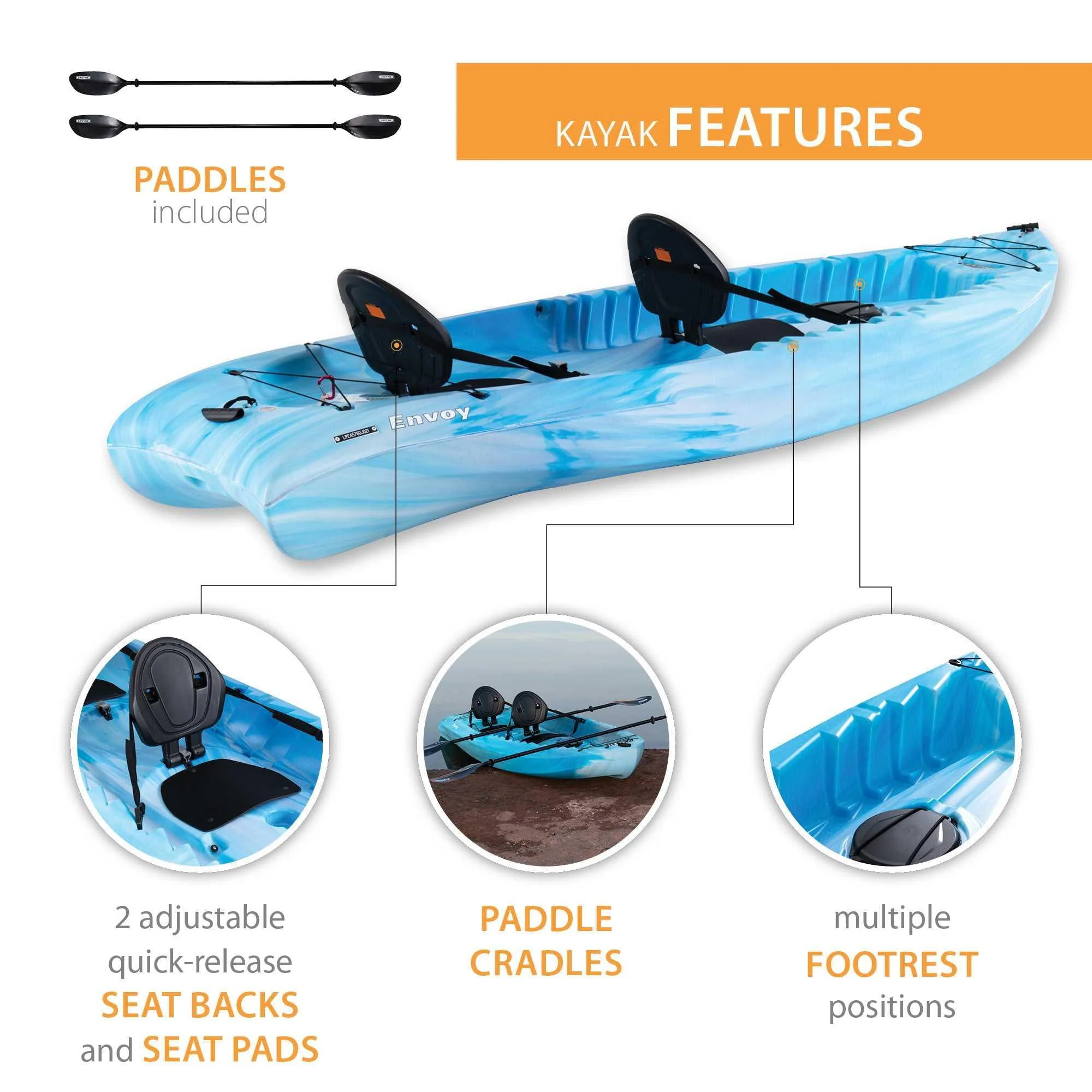 Envoy 106 Tandem Kayak Sky Fusion 91192 Image 4