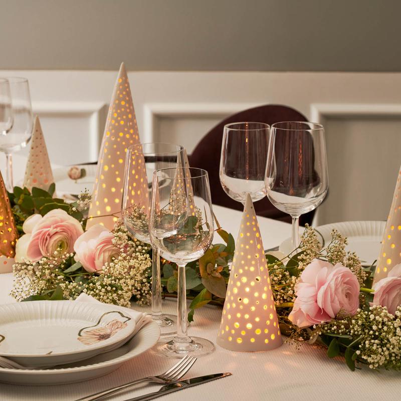 Nobili juletre 25,5 cm snehvit