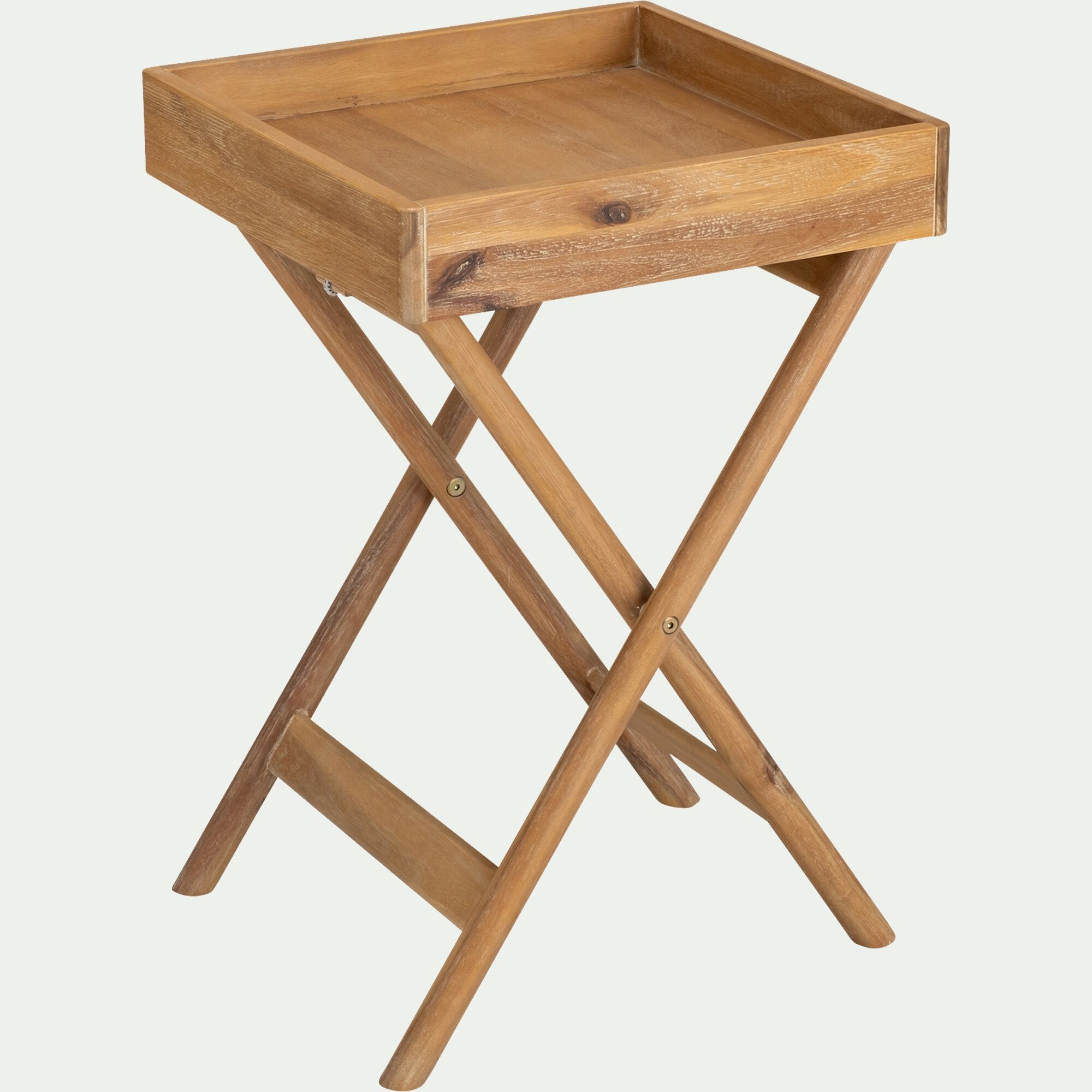 EMILIO - Table de chevet en bois d'acacia massif - bois clair