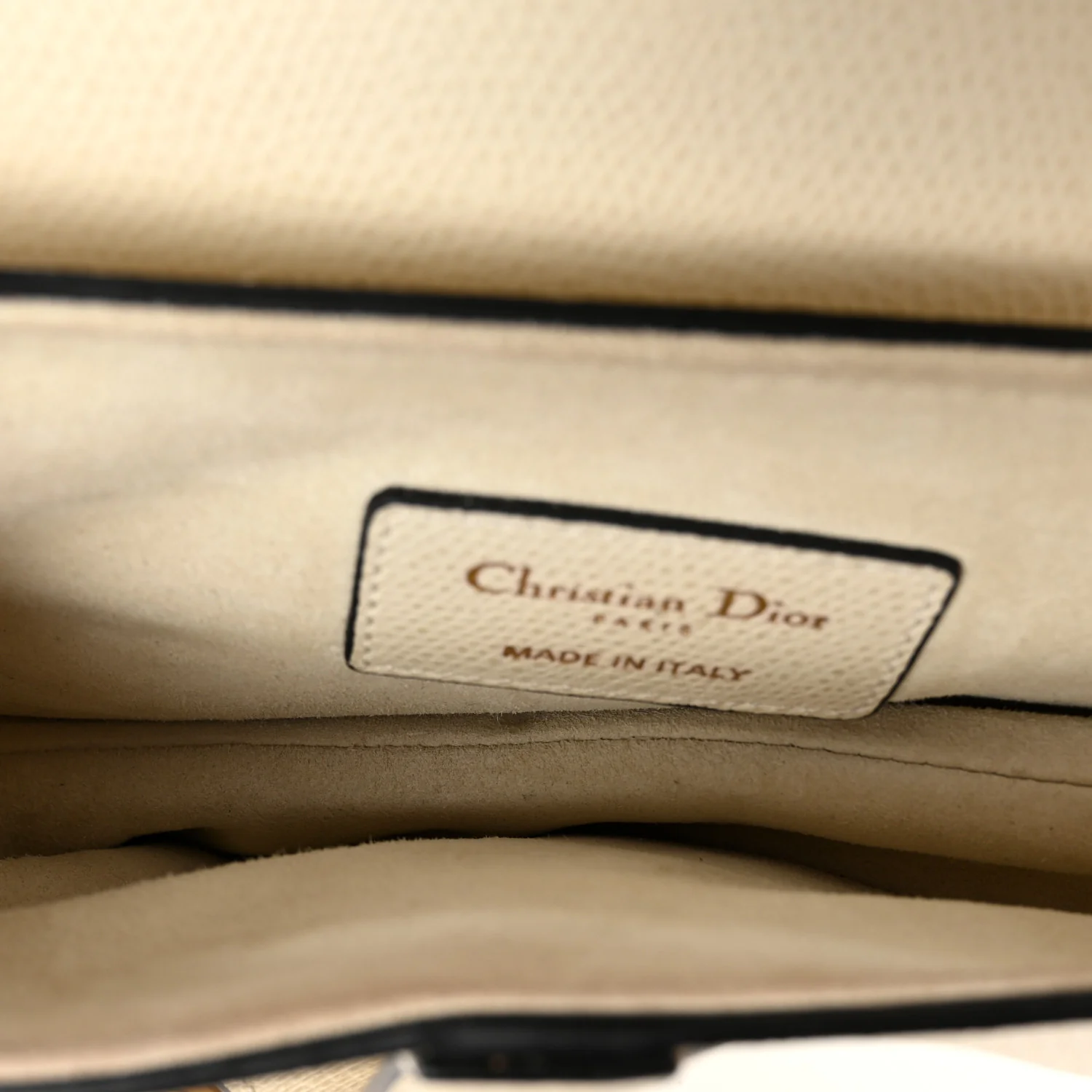 Grained Calfskin Mini Saddle Bag White