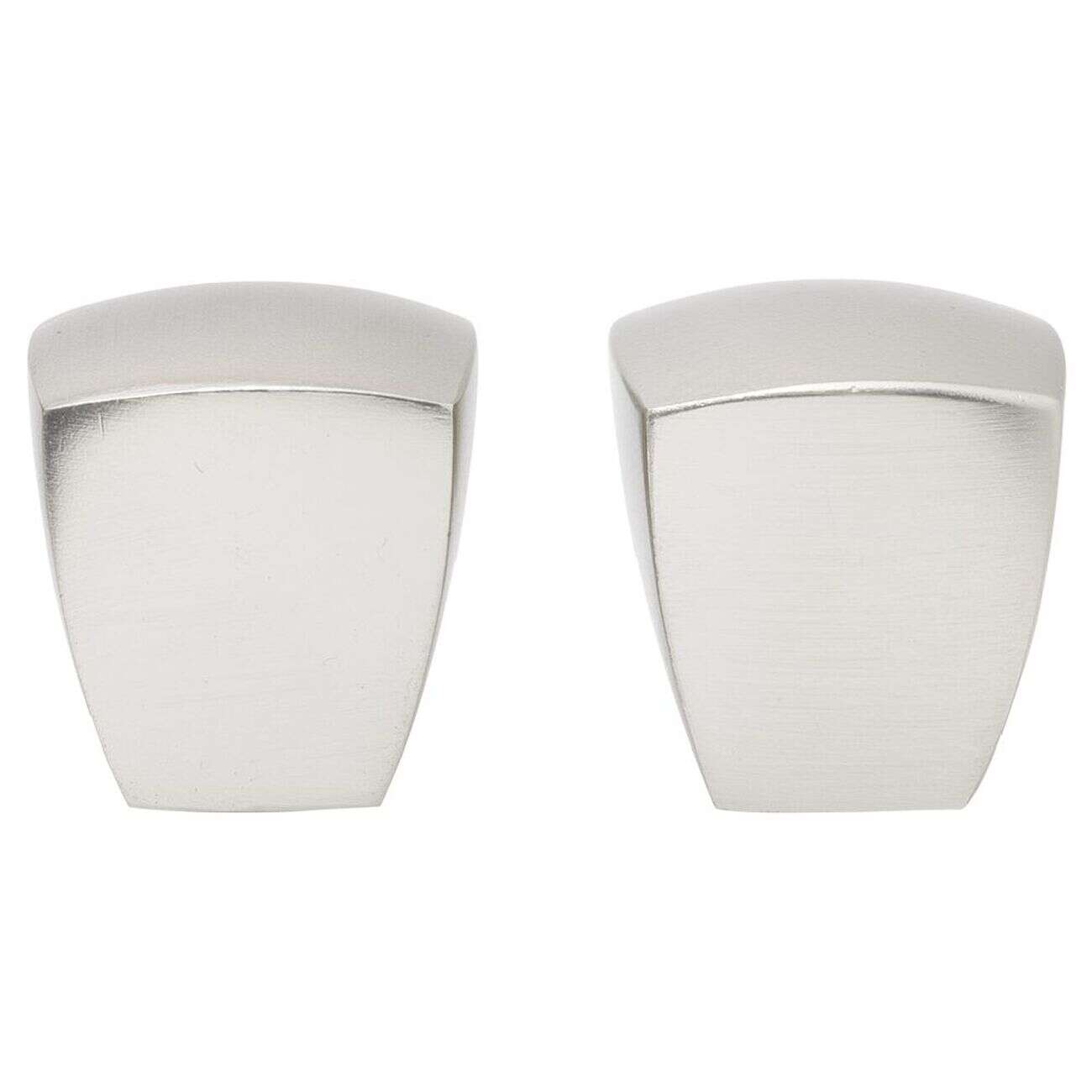 Embout tringle à rideau Ø20mm cubique aluminium brossé x2