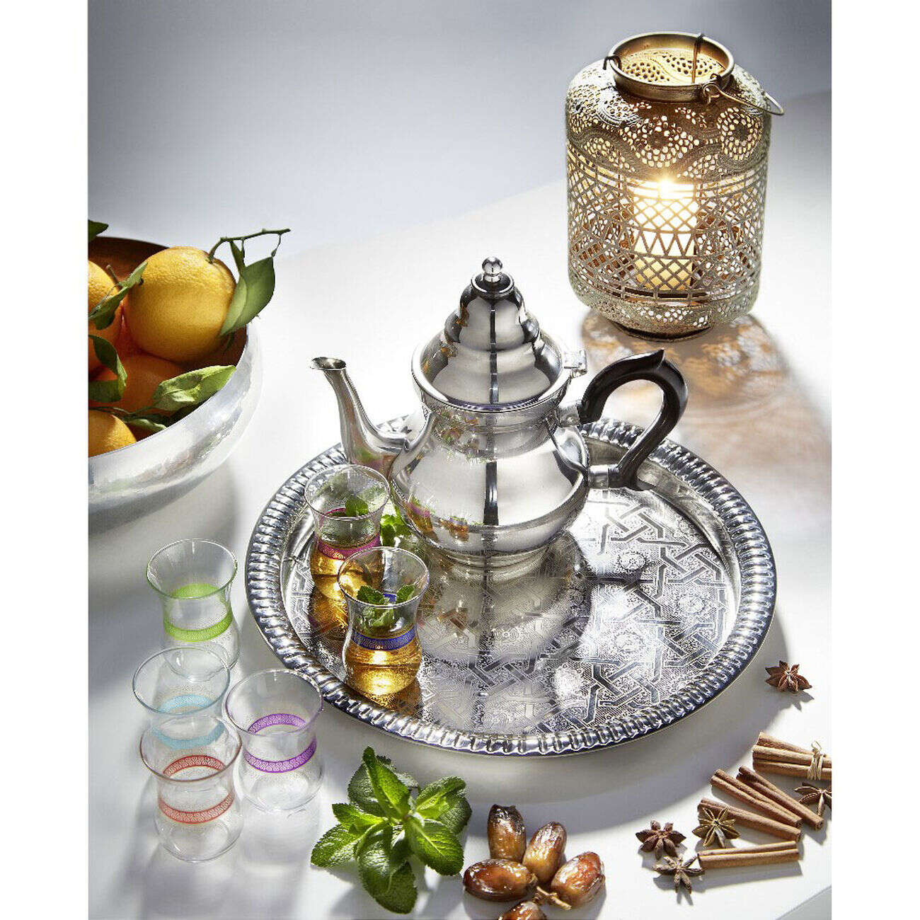 Verre à thé x6 verre motif oriental Touareg 11.5cl