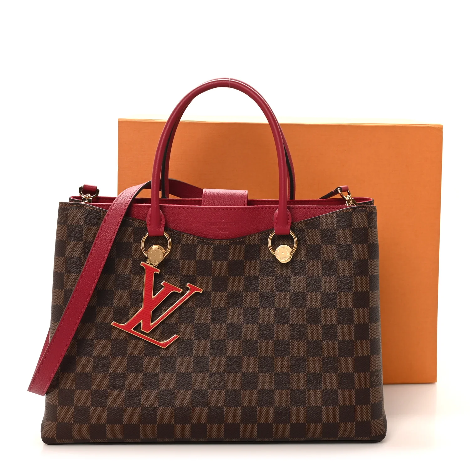 Damier Ebene LV Riverside Lie De Vin