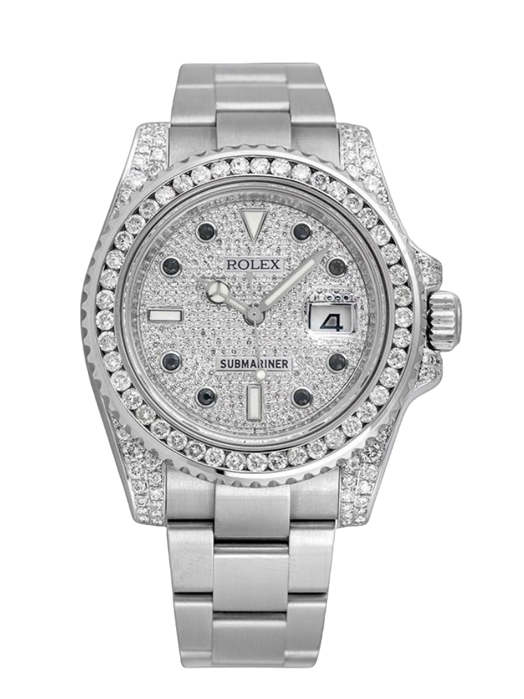 Rolex Submariner Date 116610LN Custom Diamond 40MM Mens Replica Watch