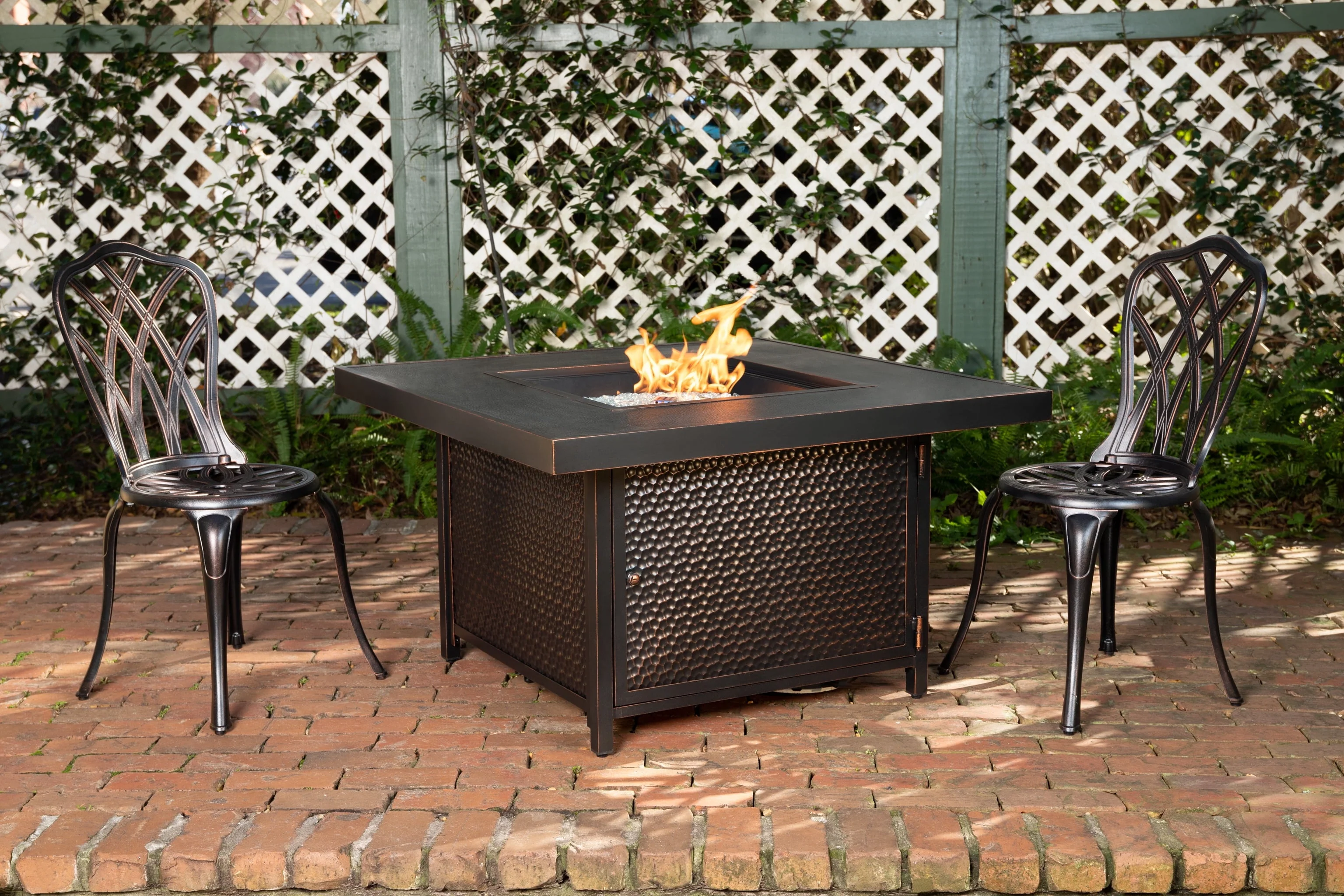 Weyland Square Aluminum Propane Gas Fire Pit - Image 3