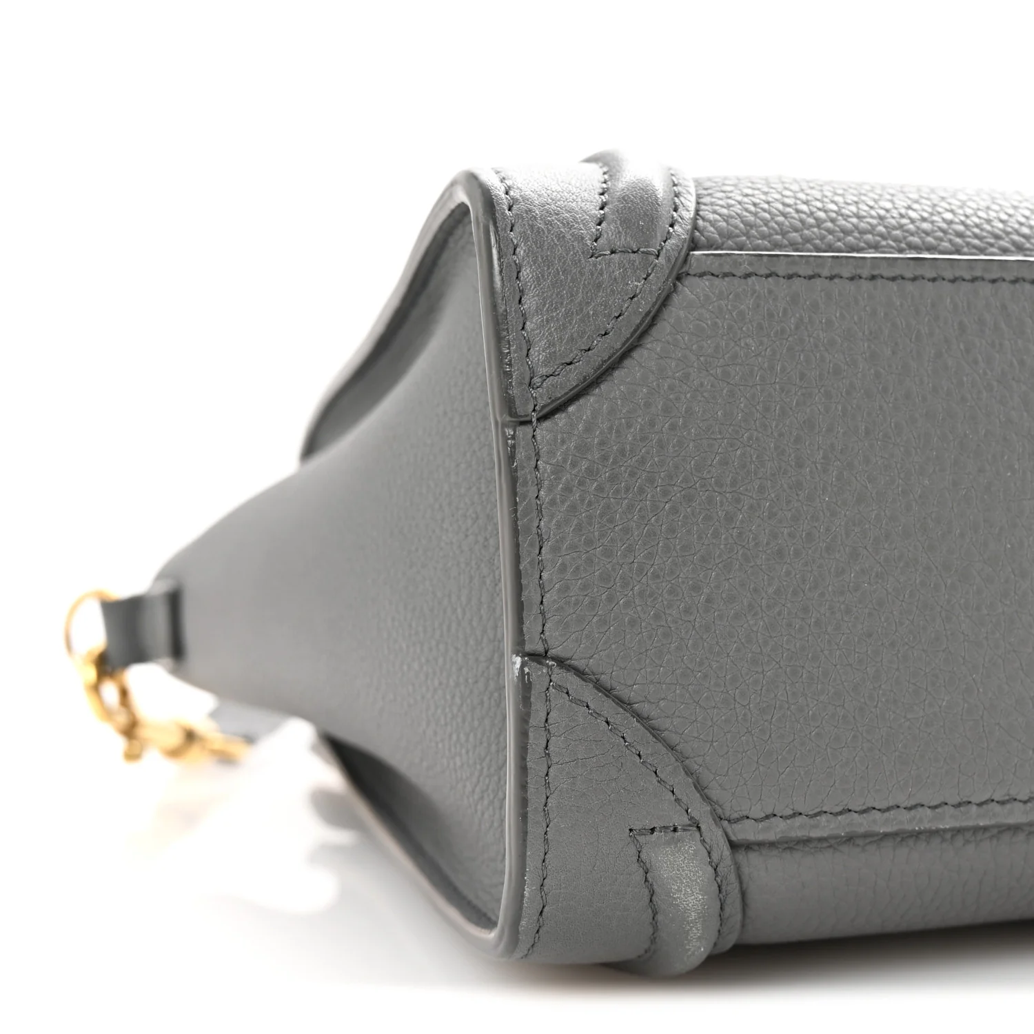 Baby Drummed Calfskin Nano Luggage Kohl
