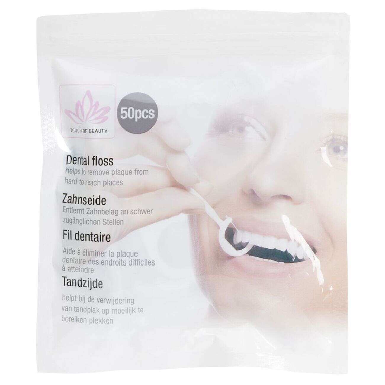 Fil dentaire avec manche cure dents 50 pièces