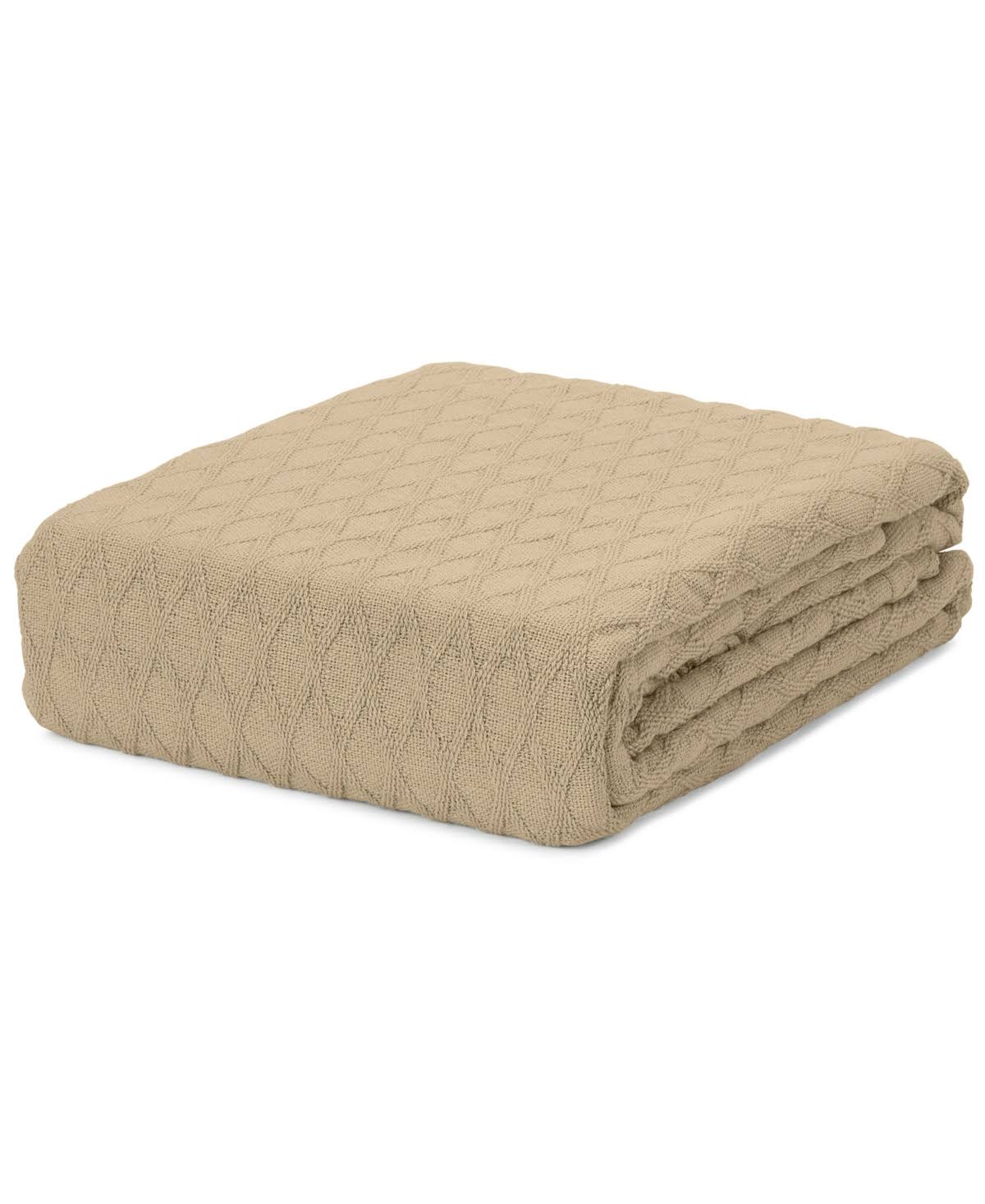 Lauren Ralph Lauren Classic 100% Cotton Blanket, Twin - Taupe