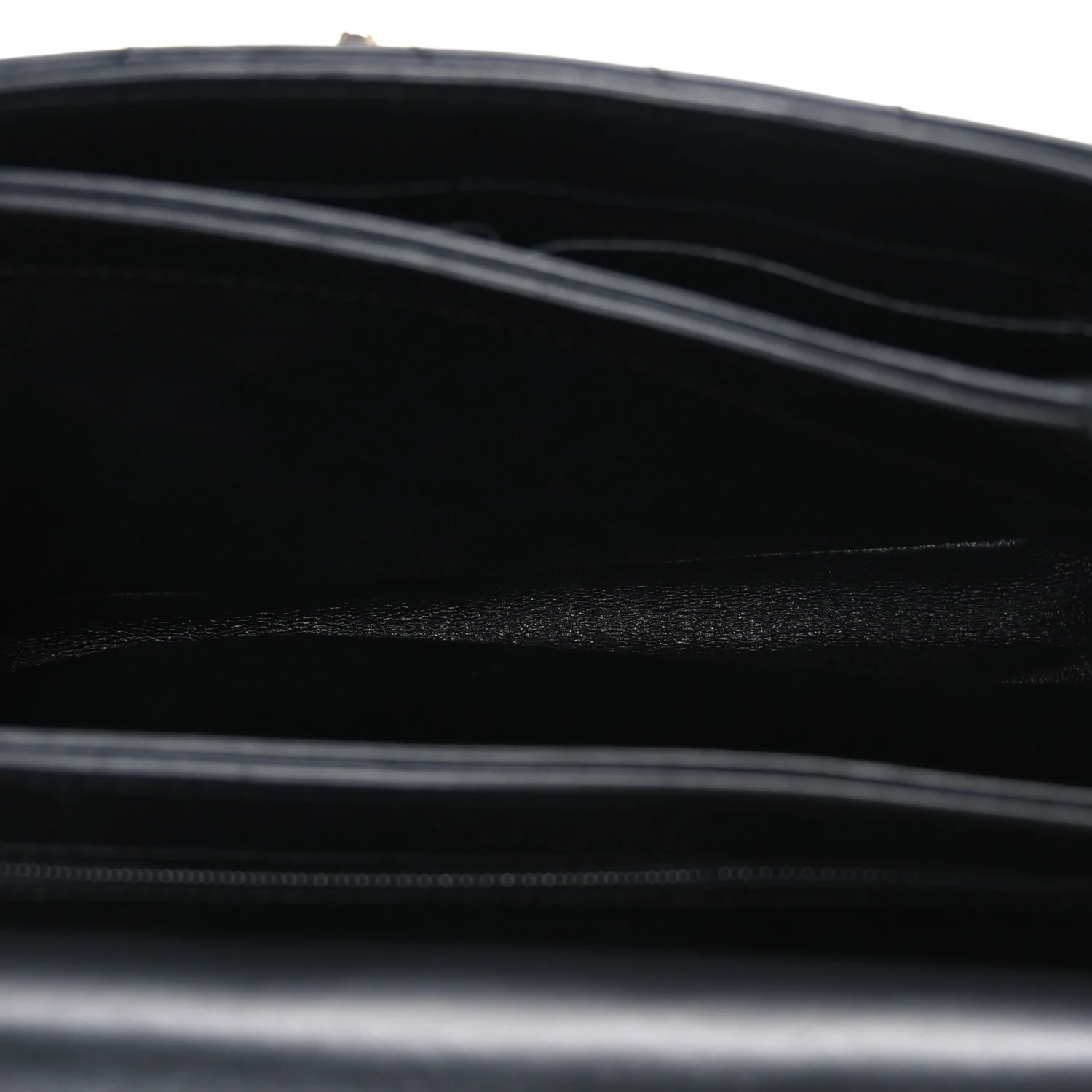 Lambskin Chevron Quilted Small Trendy CC Flap Dual Handle Bag Black