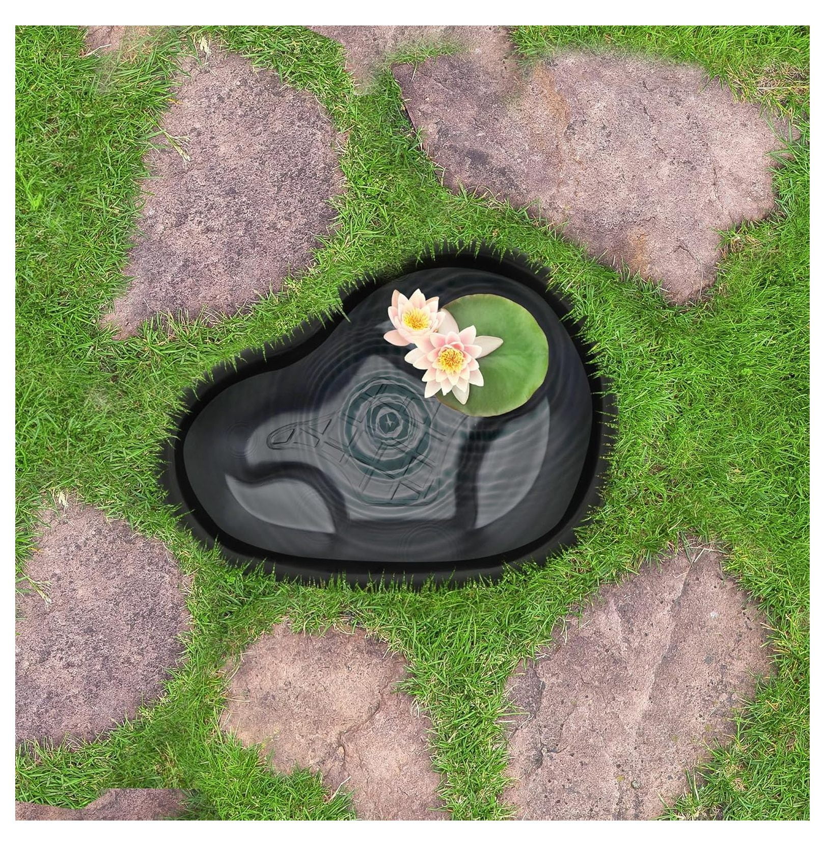 Products Rigid Preformed Pond Liner, Fish and Plant Safe, Lightweight 4.25 pounds, Holds up 33 Gallons, Black - Image 7