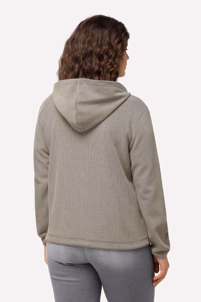 Drawstring Hem Zip-Up Hoodie