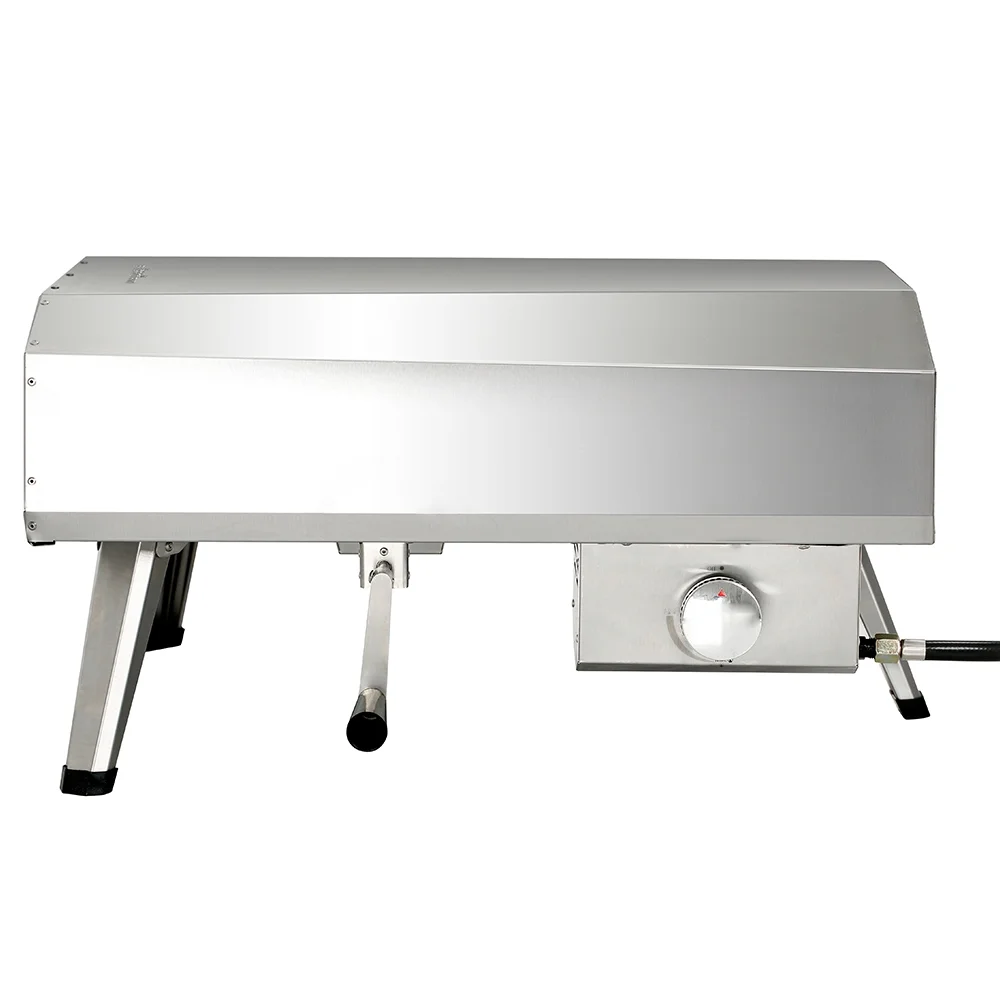 Propane Pizza Oven 16in. Outdoor Gas Pizza Oven Stainless Steel, W/Rotating Pizza Stone