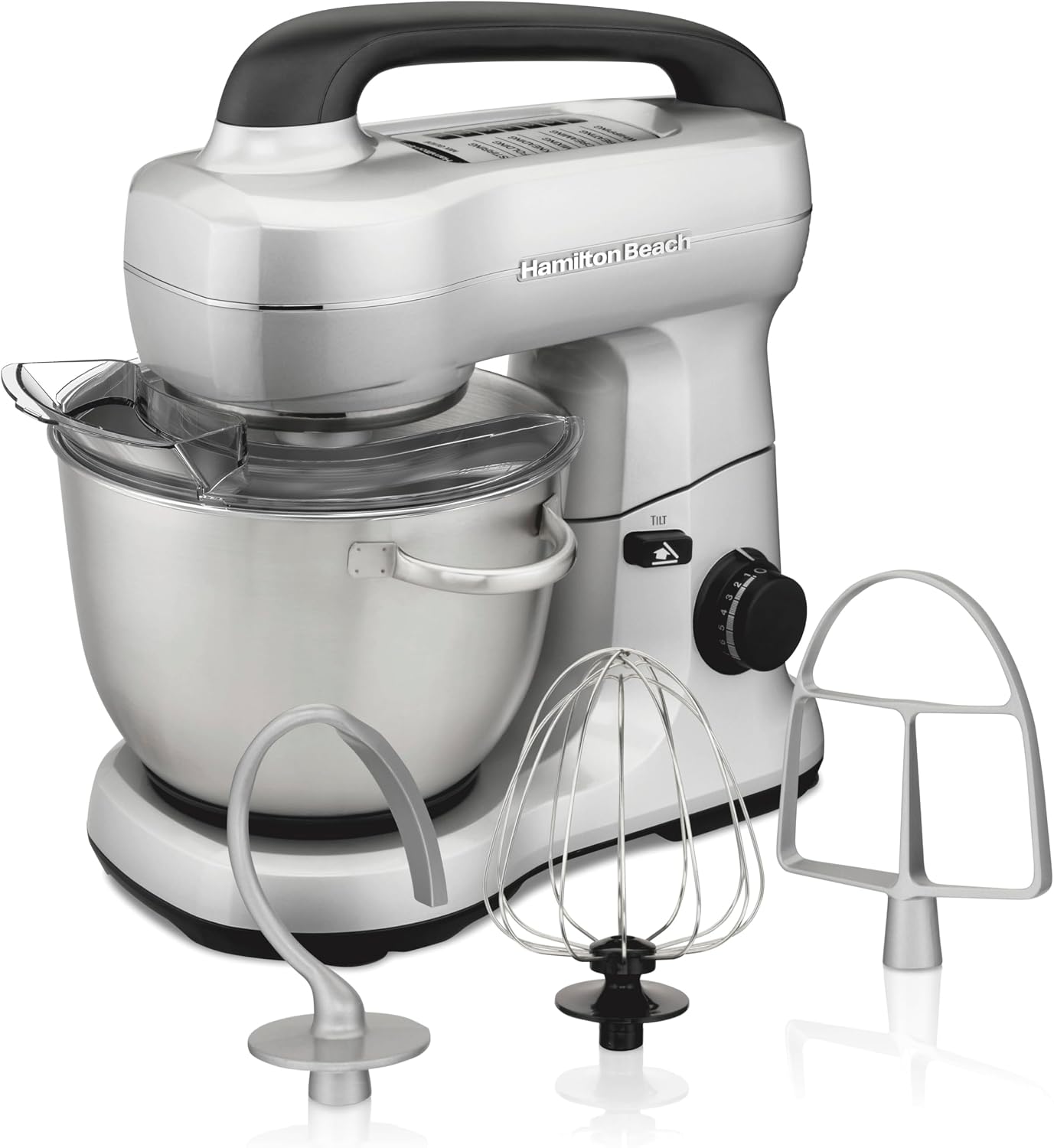 Hamilton Beach 4 Qt Electric Stand Mixer With 7 Speeds, Easy-Carry Handle