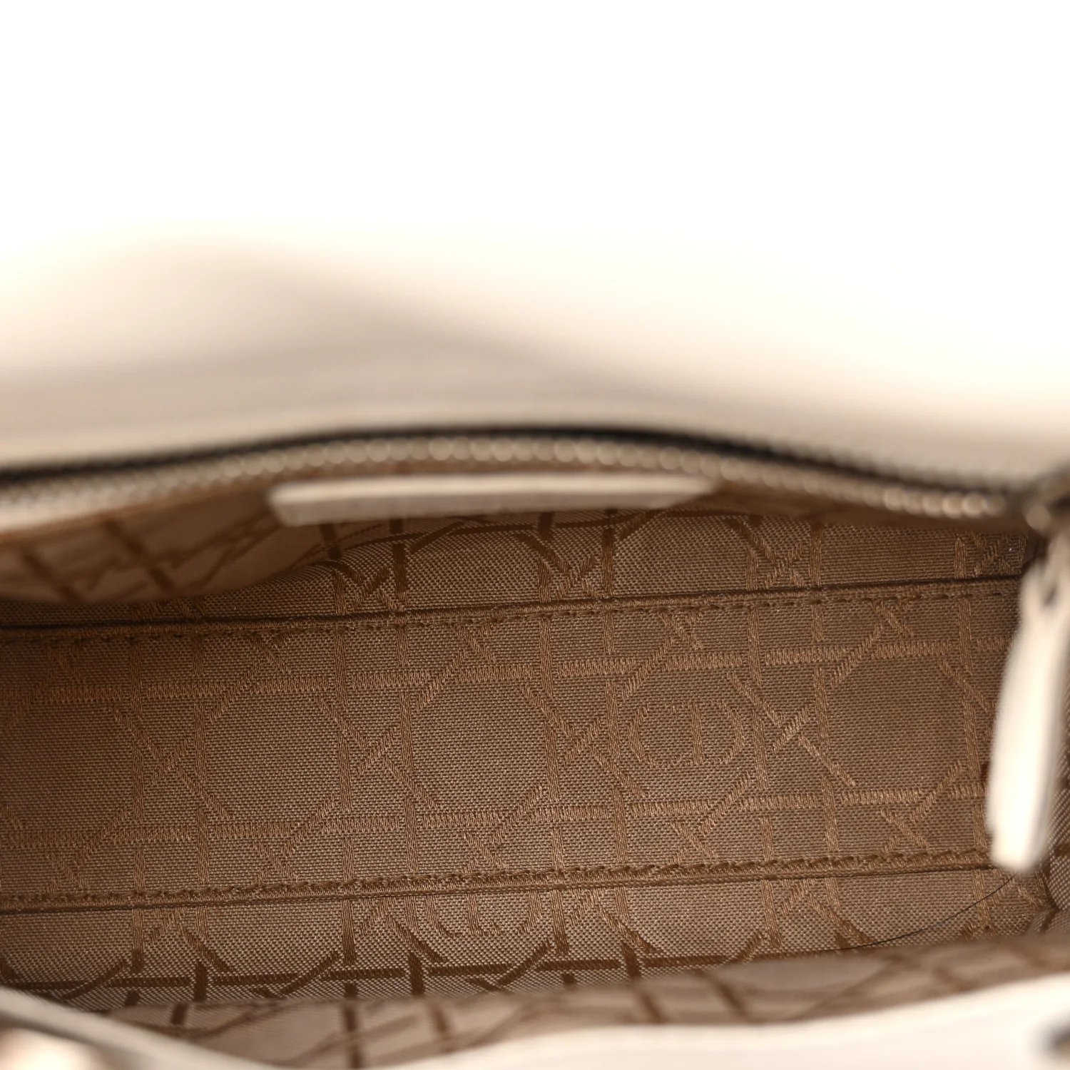 Lambskin Cannage Mini Lady Dior White