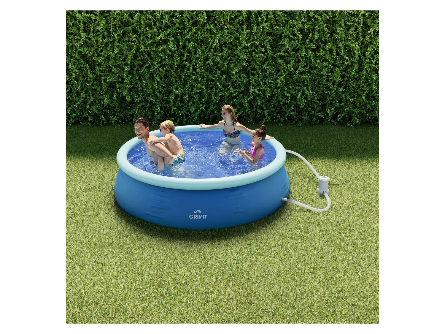 CRIVIT Piscine Quick-up avec pompe de filtration,  240 x 63 cm