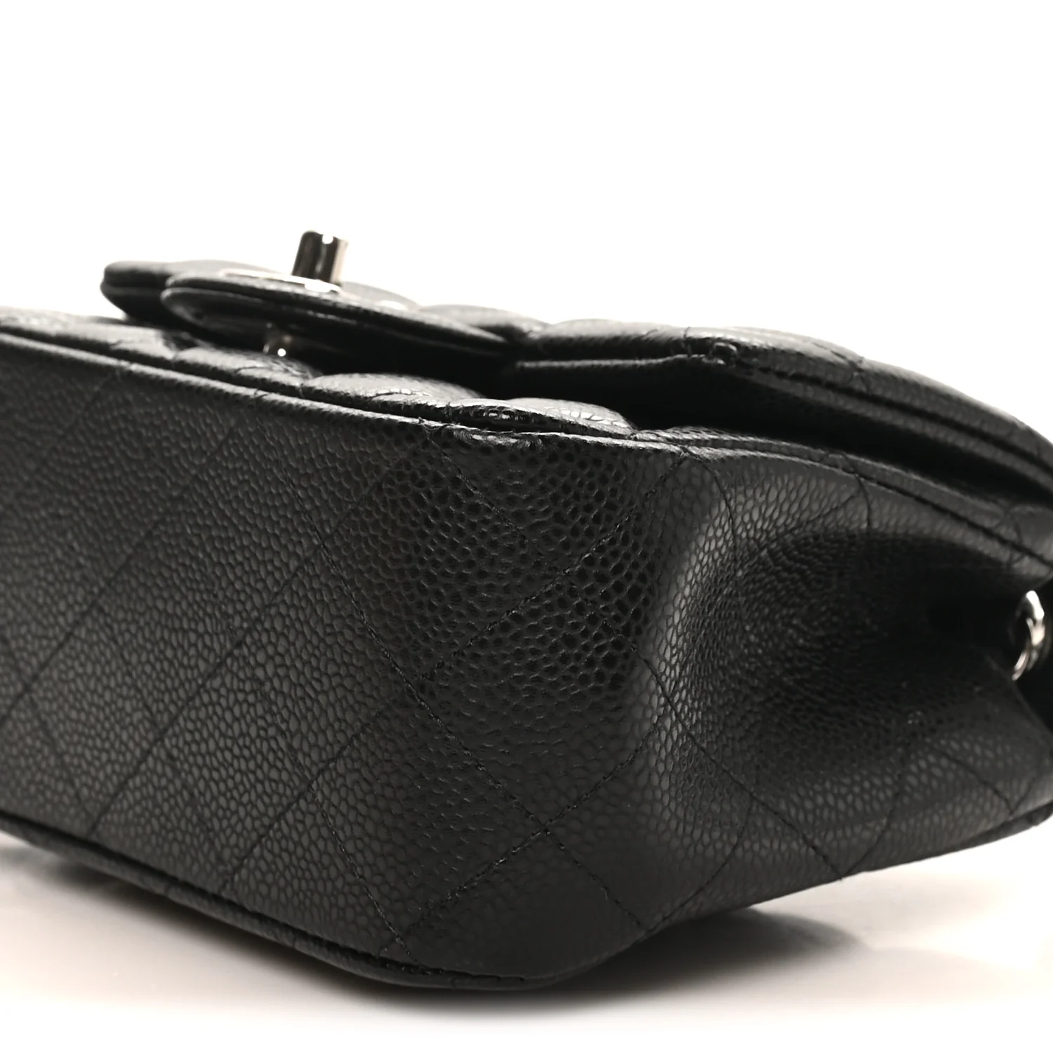 Caviar Quilted Mini Square Flap Black