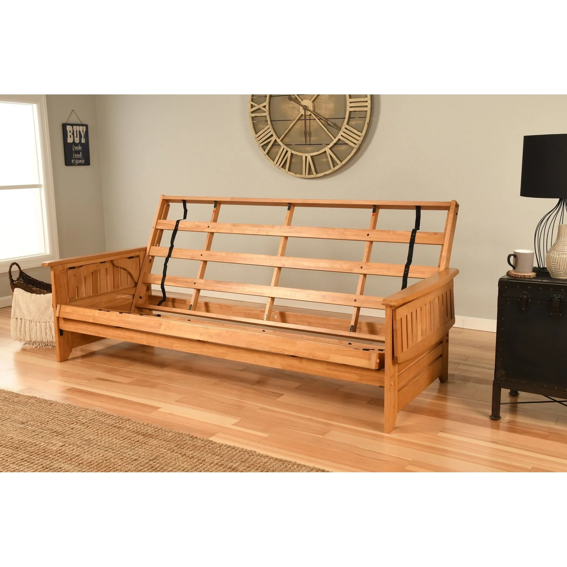 Phoenix Queen-size Futon Frame in Butternut Finish - Image 3