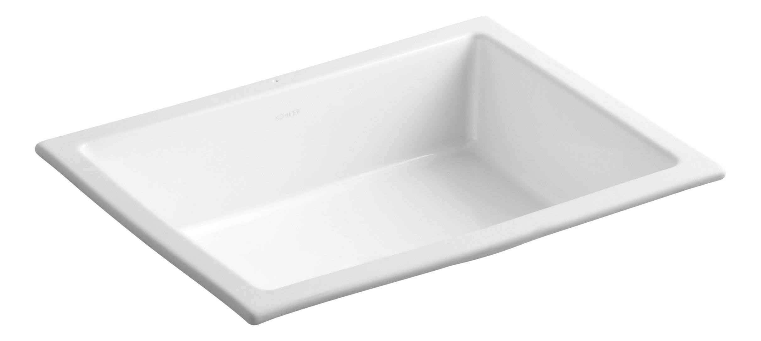 Kohler 2882-0 Verticyl Rectangle Undermount Bathroom Sink - White