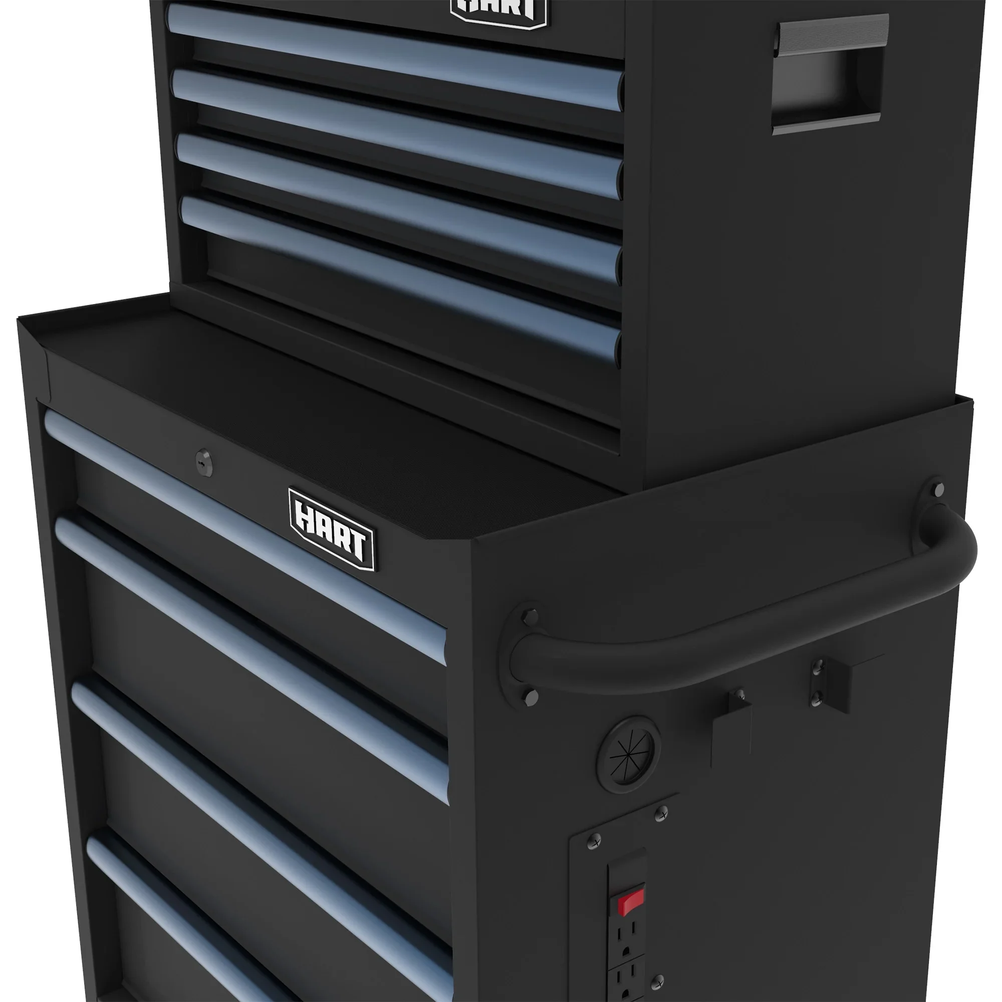 HART 26-Inch 4-Drawer Heavy-Duty Steel Tool Chest, Locking Garage Storage Organizer