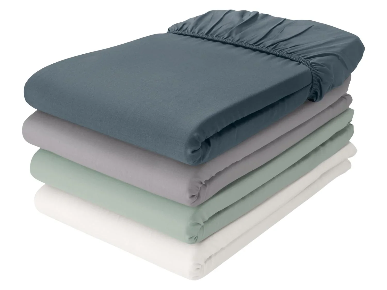 LIVARNO Drap-housse en satin de coton et bambou, 140 - 160 x 200 cm