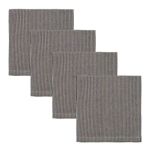 Block serviett 40x40 cm 4 stk sand/svart