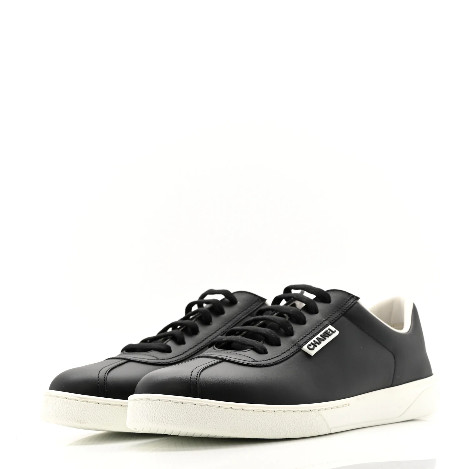 Calfskin CC Uniform Womens Sneakers 40 Black